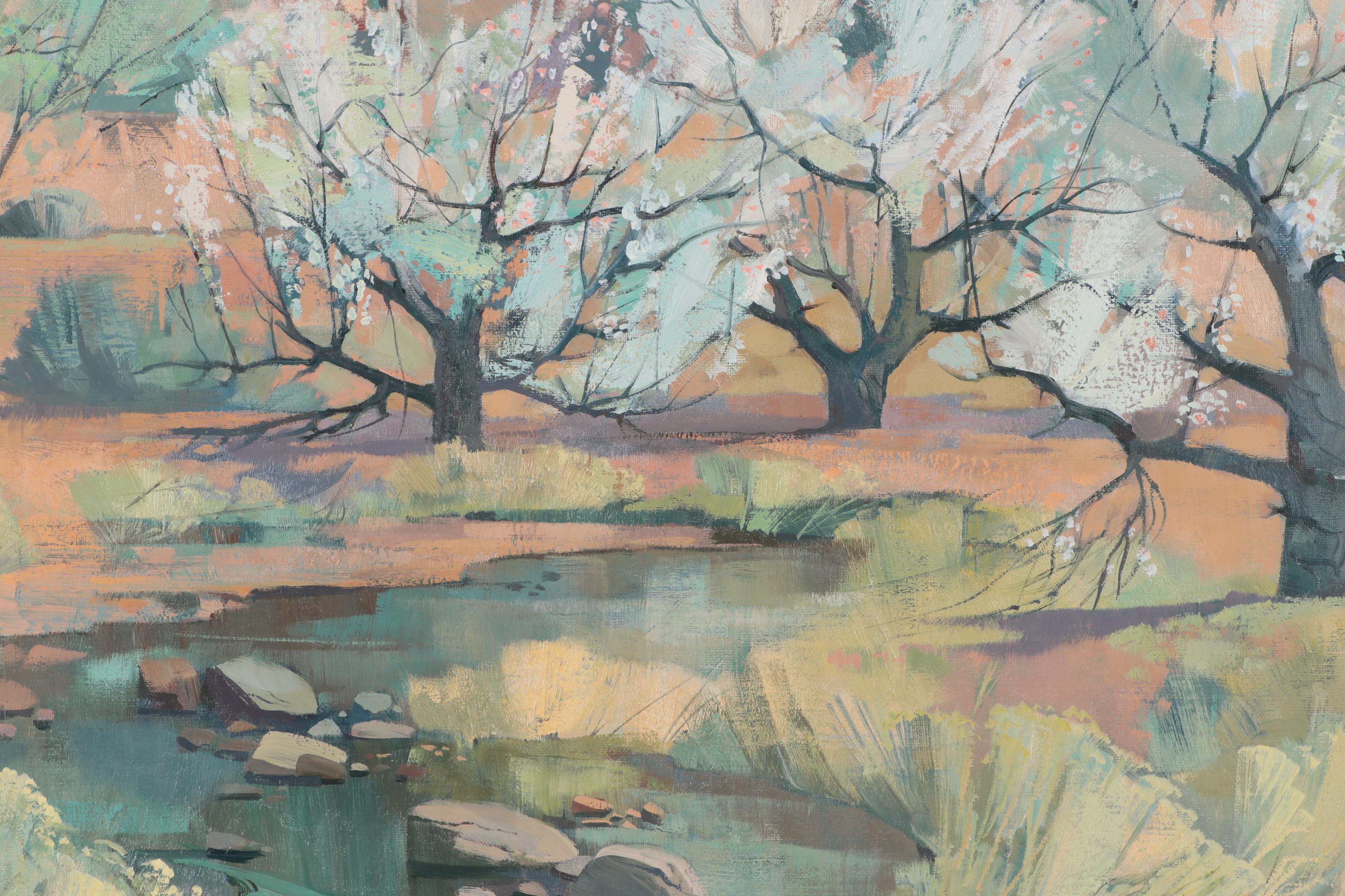 Laurence Sisson Landscape Oil Painting, Circa 2000