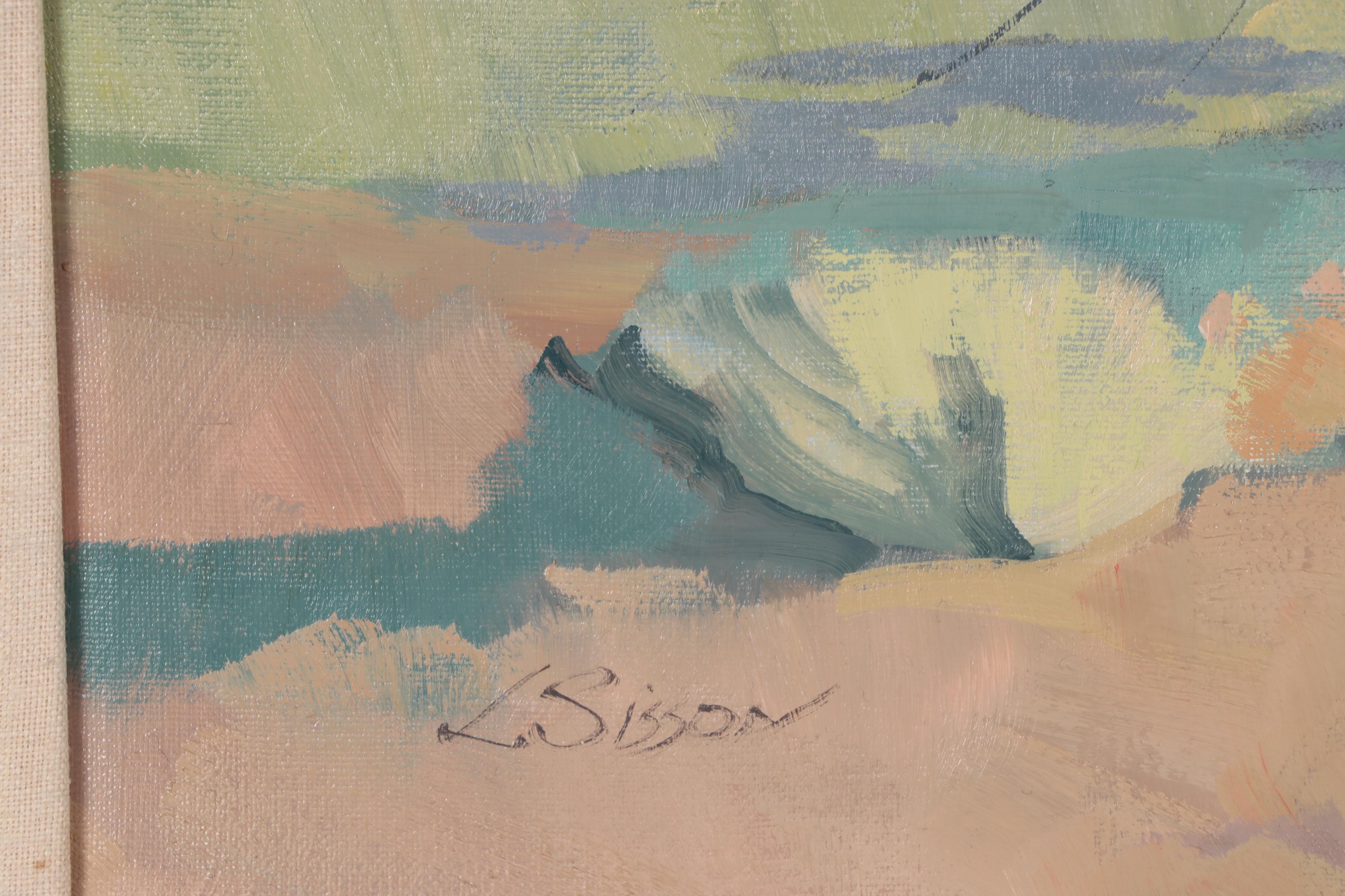 Laurence Sisson Landscape Oil Painting, Circa 2000