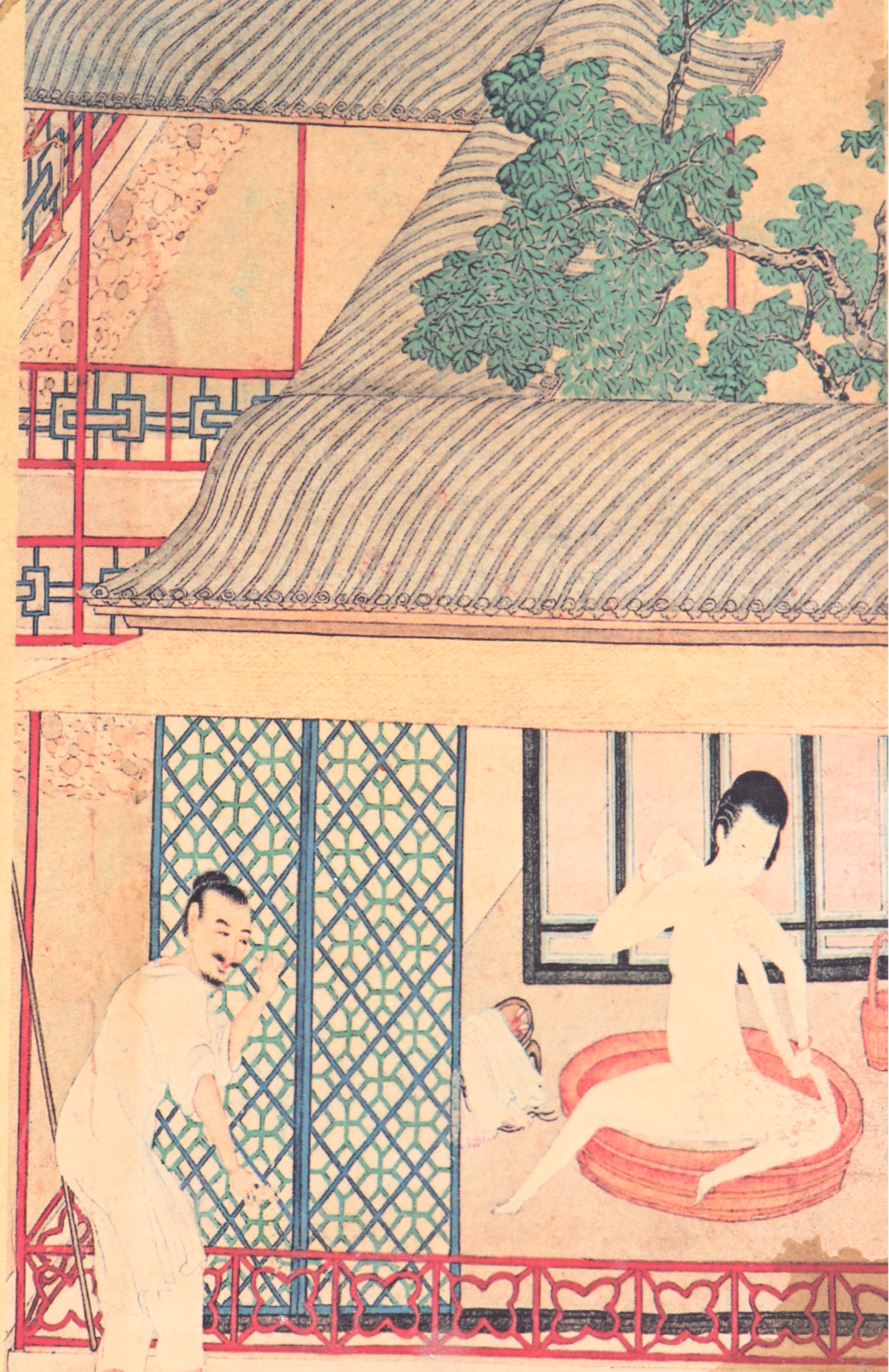 Chinese Erotic Accordion Folded Reproduction Pillow Books