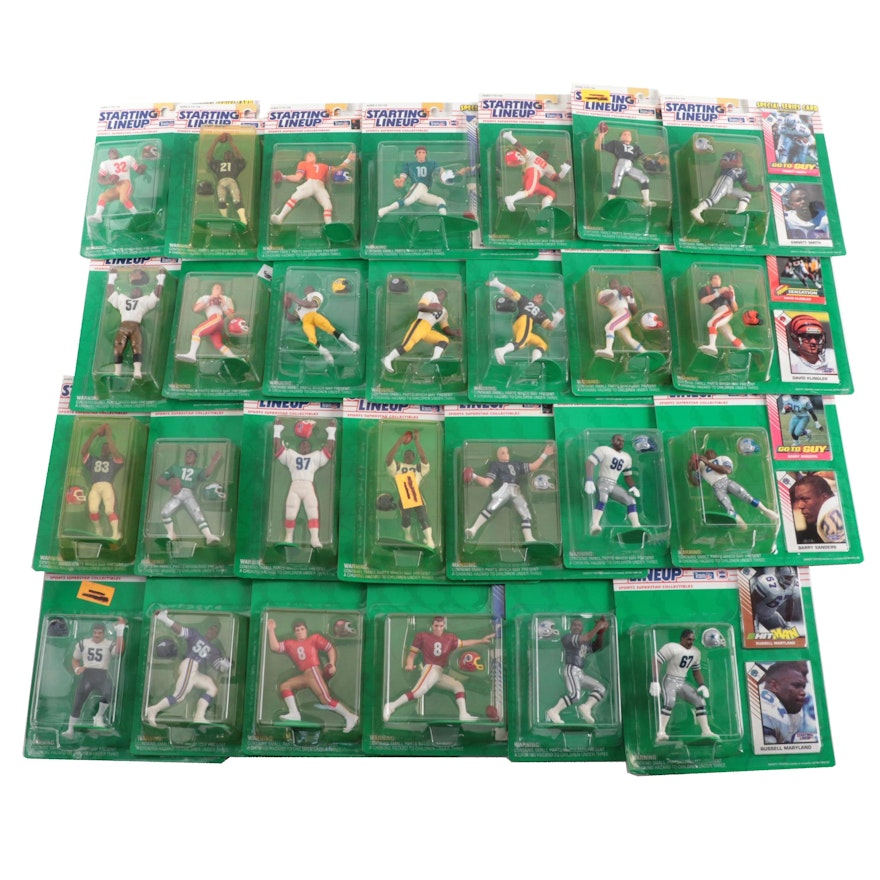 Kenner Starting Lineup Superstar NFL Emmitt Smith, Elway, Sharpe Figures, 1993