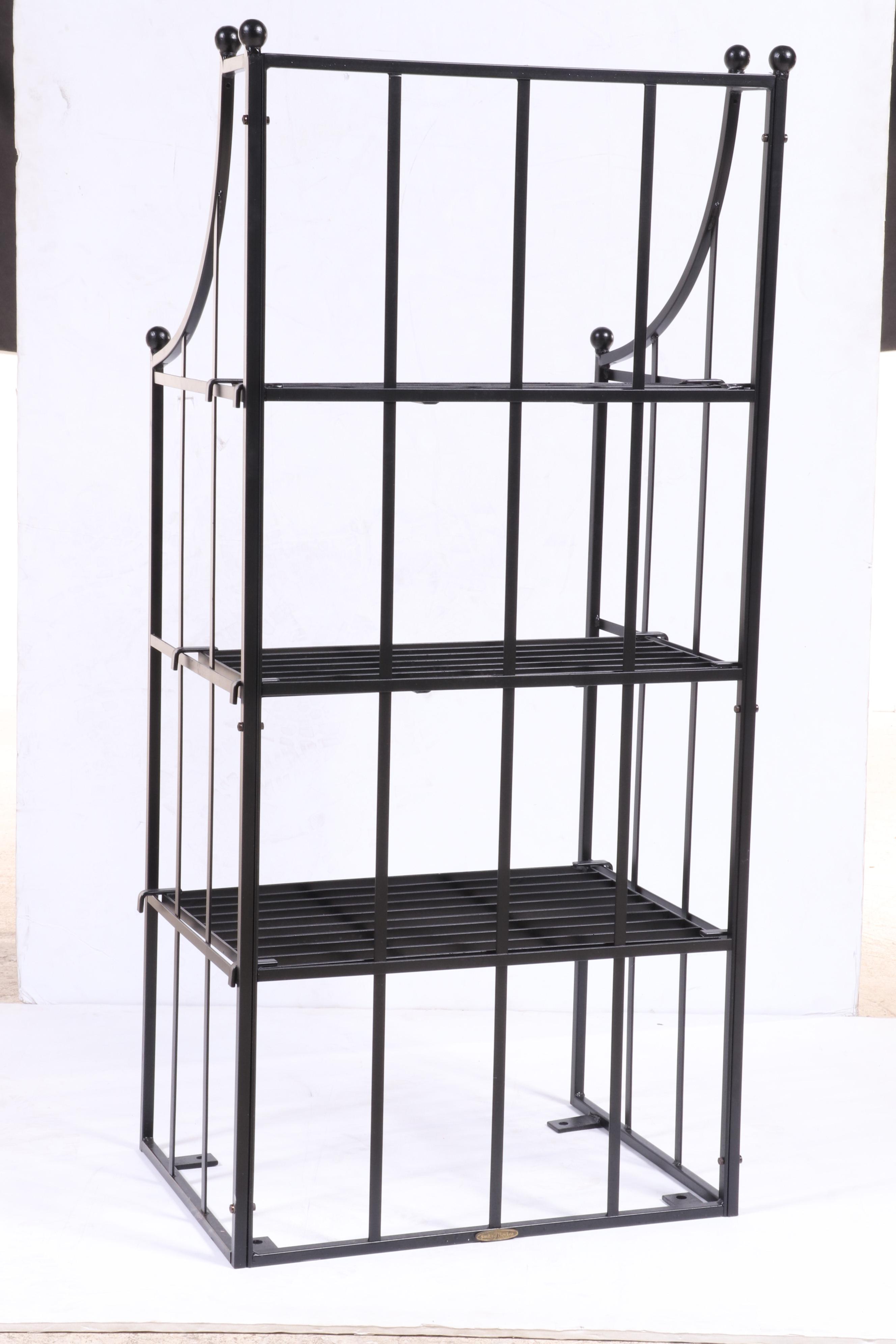 Folding Three-Tier Iron Plant Stand