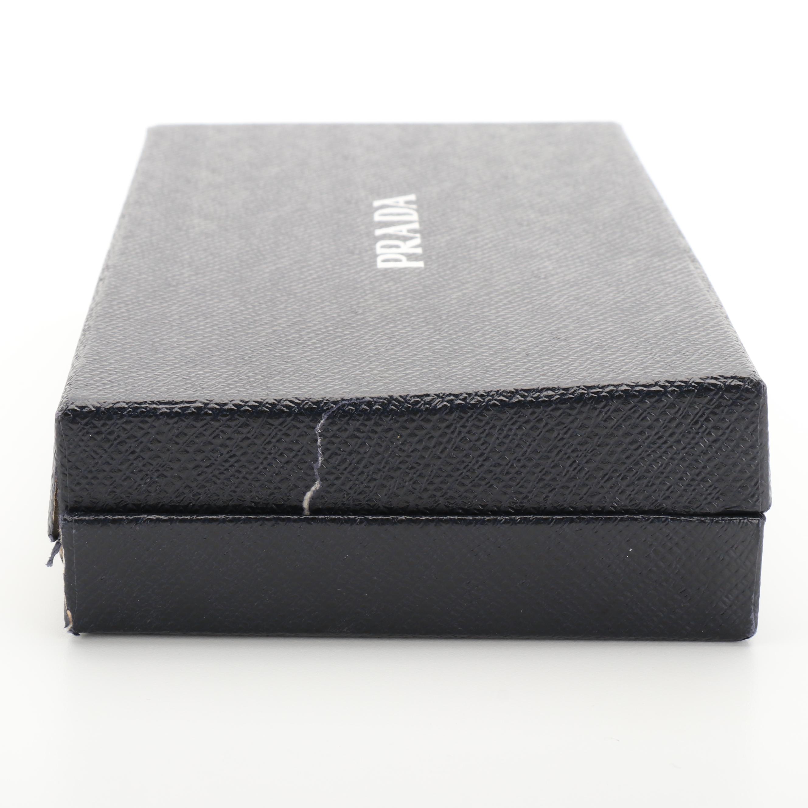 Prada Continental Bow Wallet in Orchid Saffiano Leather with Box