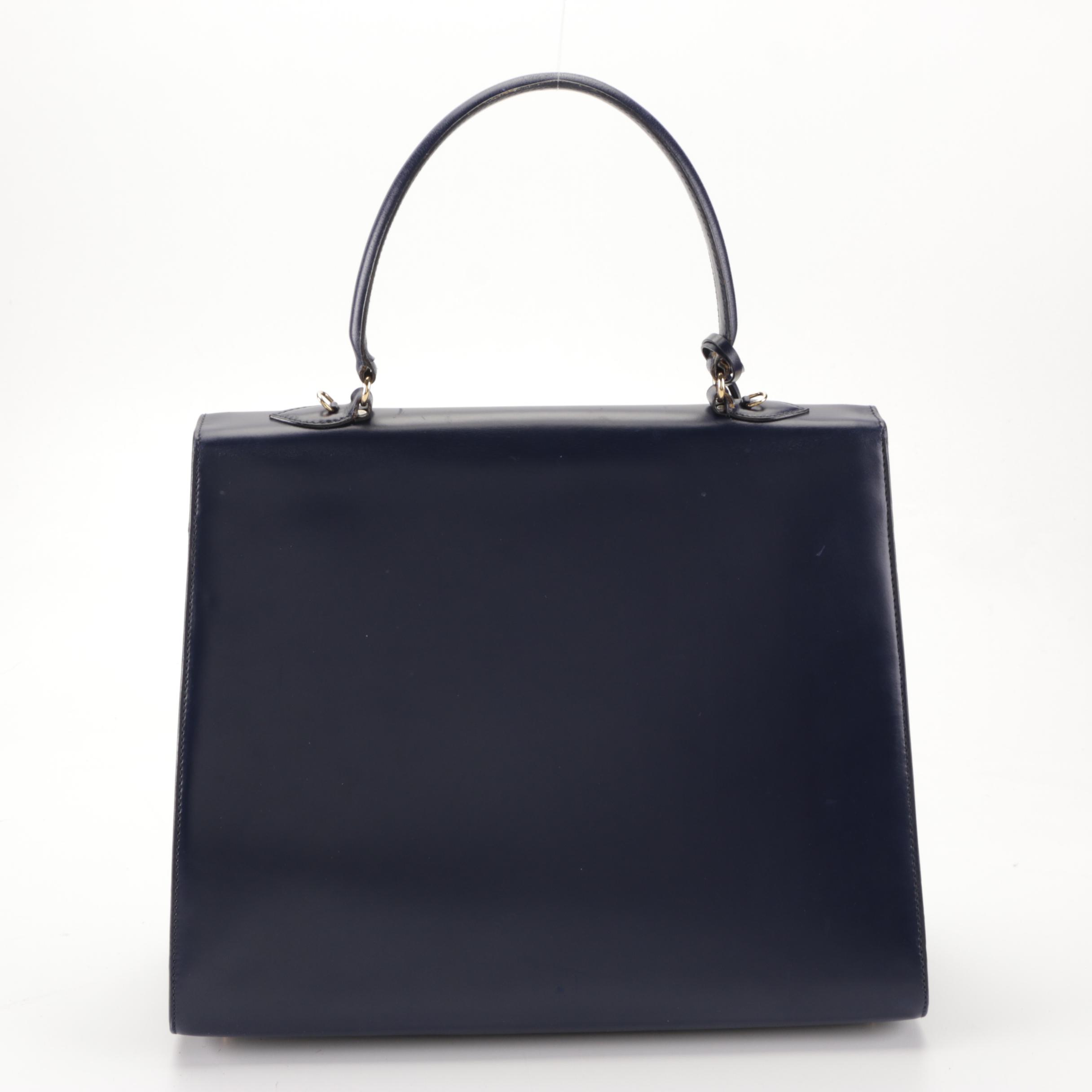Prada Two-Way Locking Top-Handle Bag in Anemone Blue Bijoux Leather