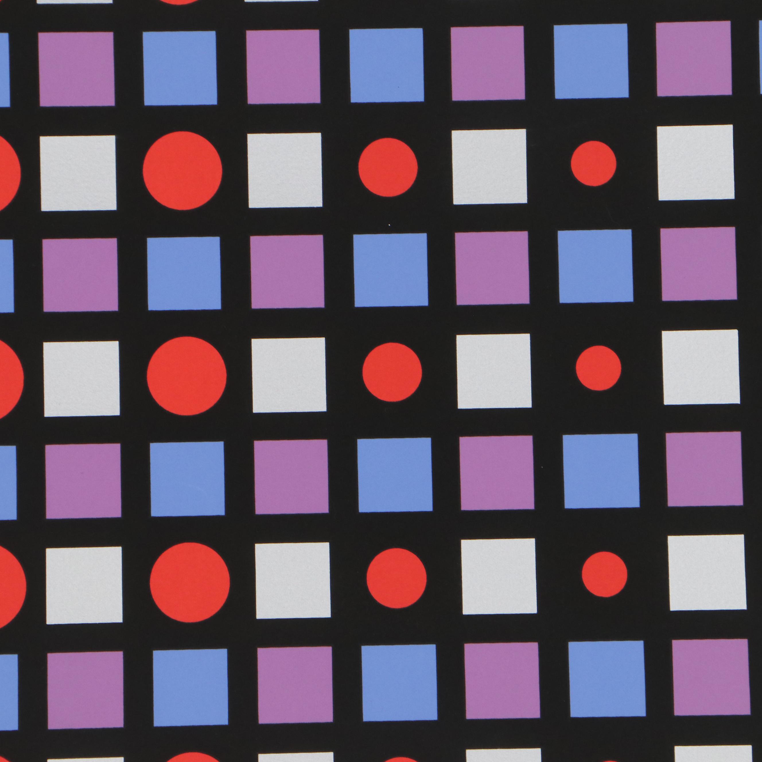 Victor Vasarely Abstract Serigraph "Zilver," 1989