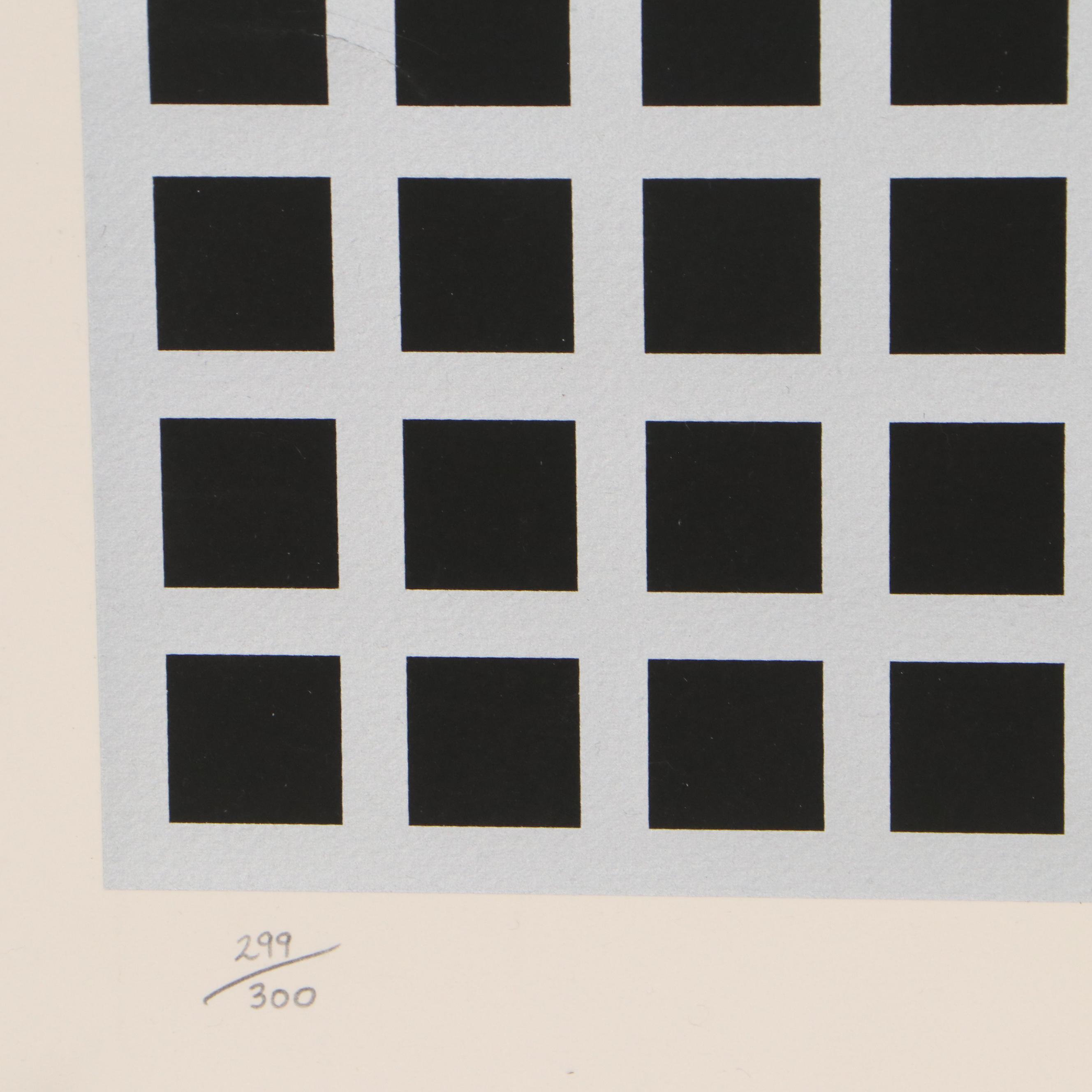 Victor Vasarely Abstract Serigraph "Zilver," 1989