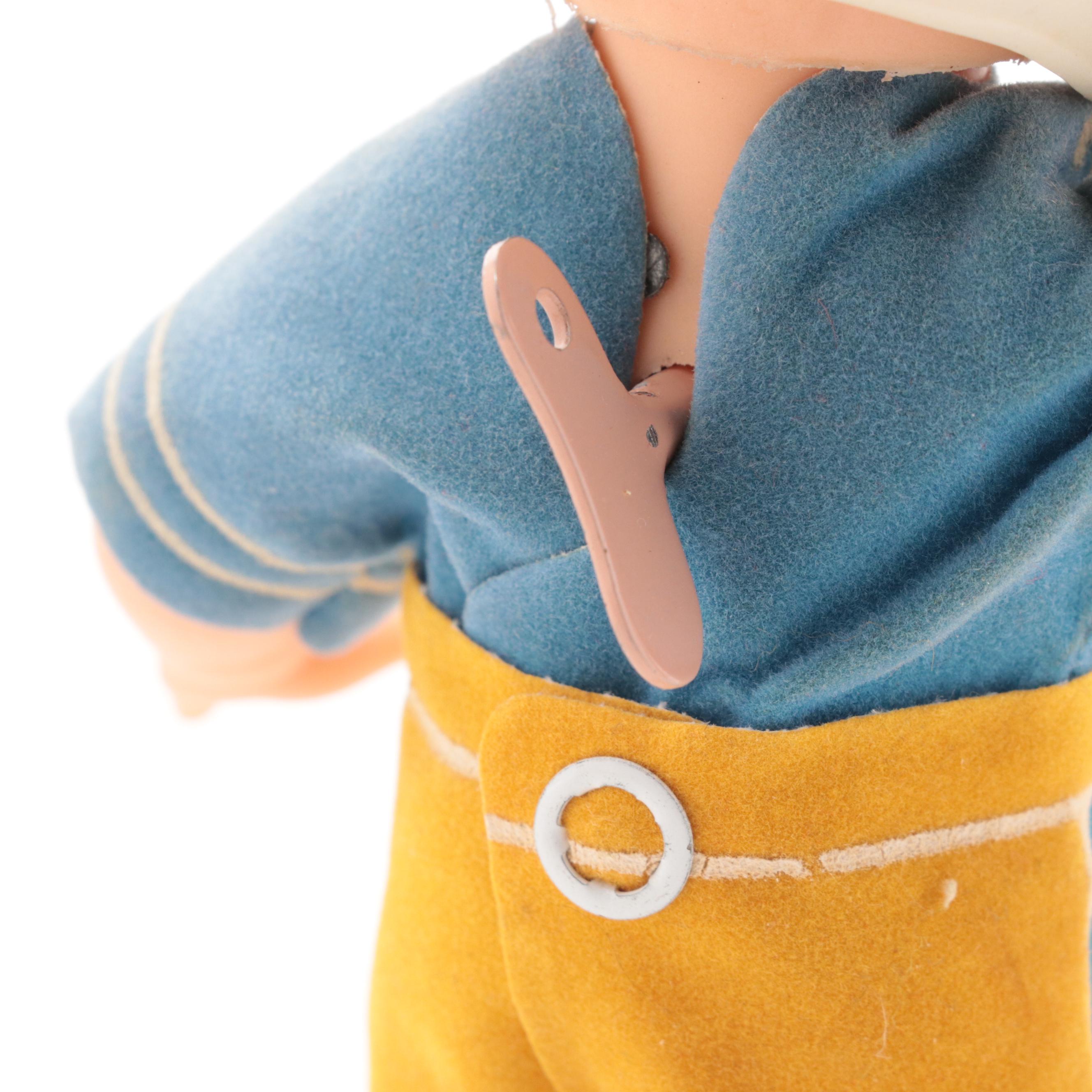 Horsman Windup NFL Teams Football Dolls With Vintage Uniforms, Vintage