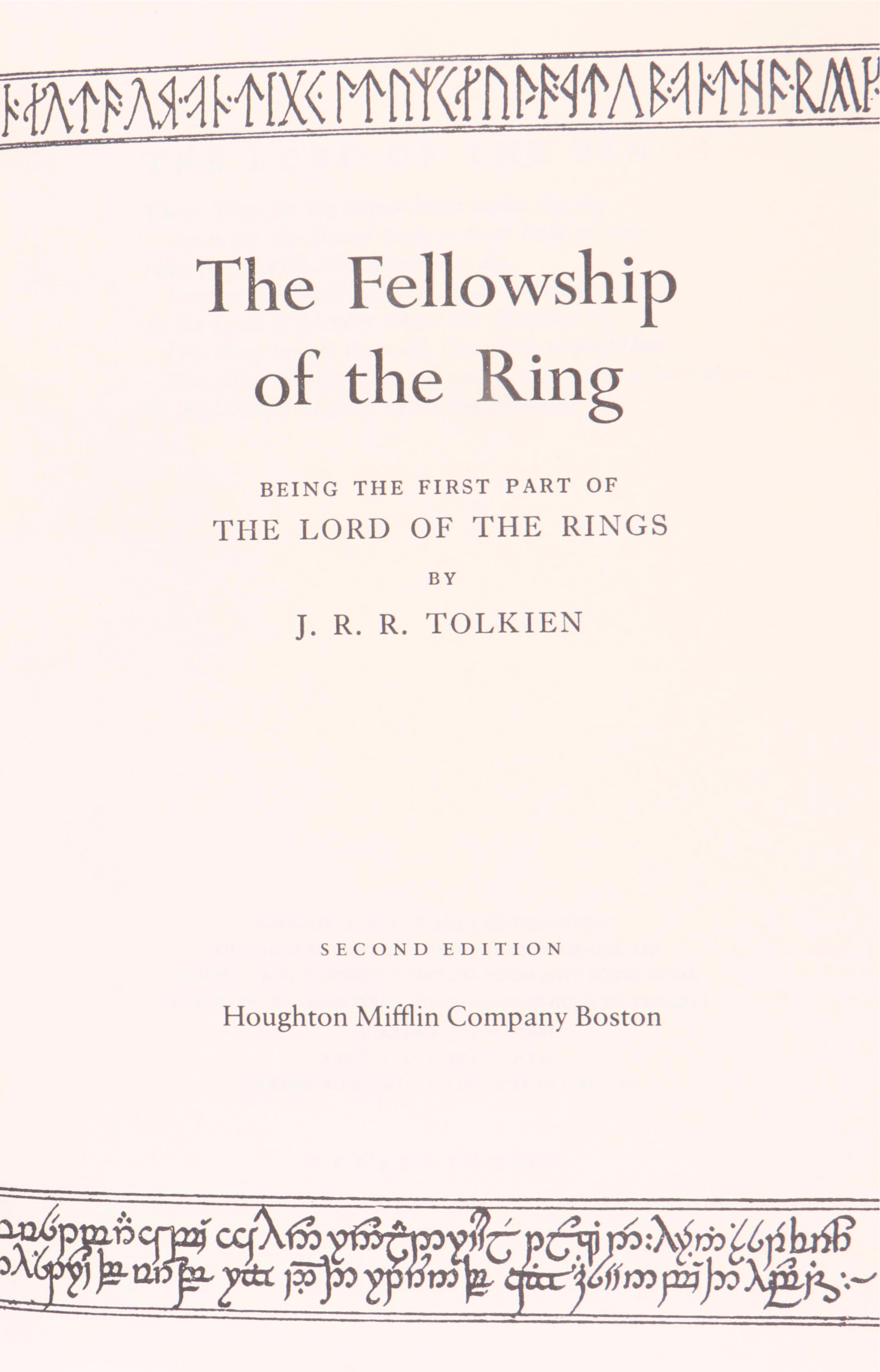 Second Edition "The Lord of the Rings" Box Set by J. R. R. Tolkien, 1965