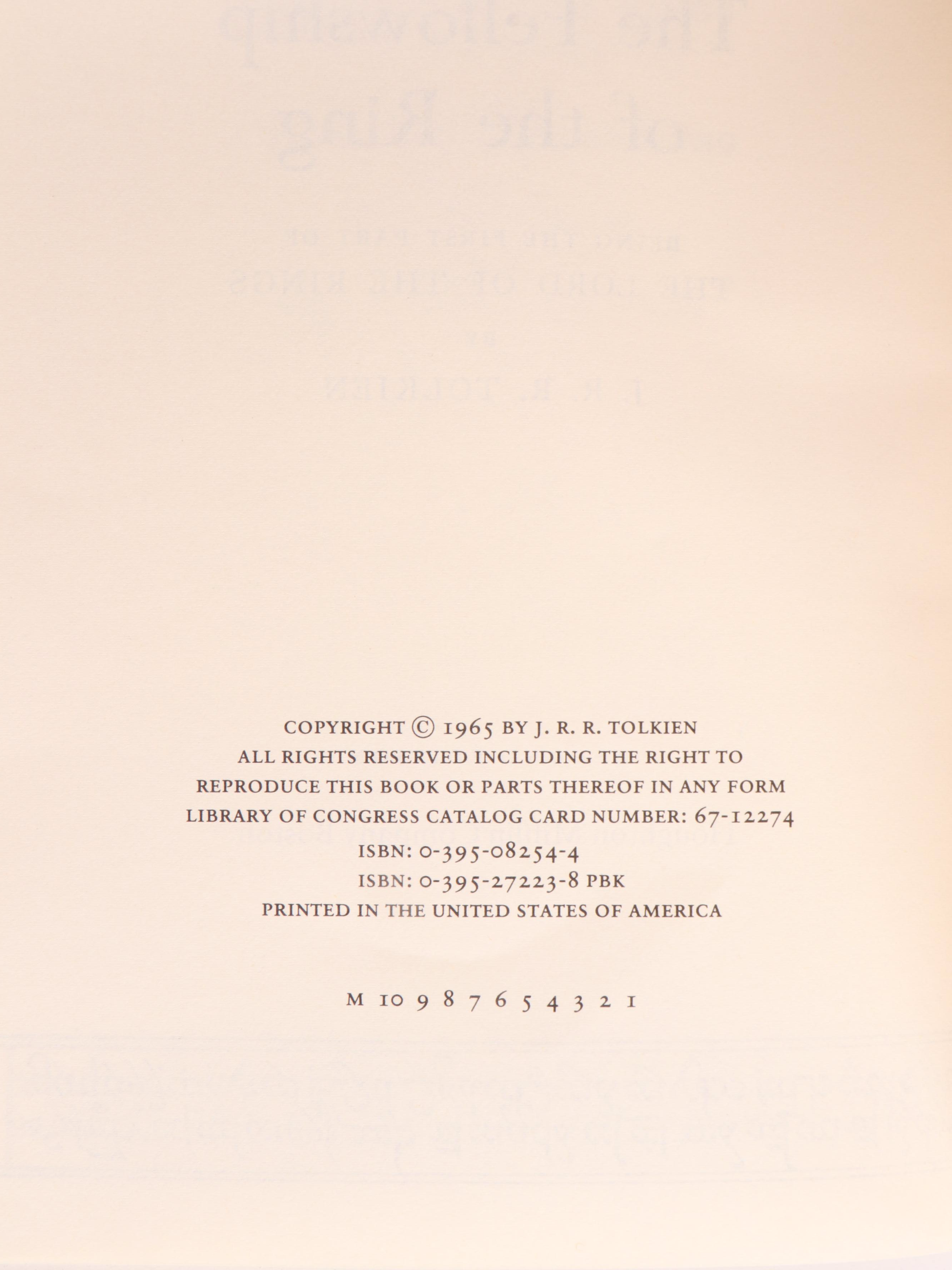 Second Edition "The Lord of the Rings" Box Set by J. R. R. Tolkien, 1965