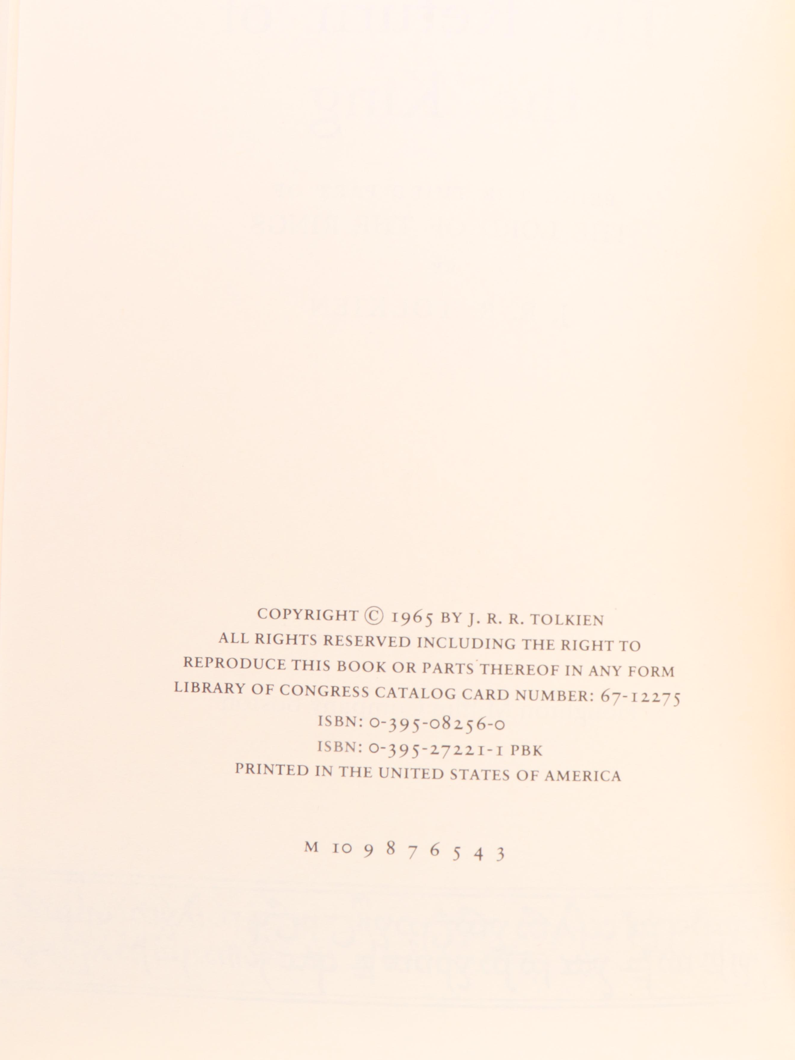 Second Edition "The Lord of the Rings" Box Set by J. R. R. Tolkien, 1965