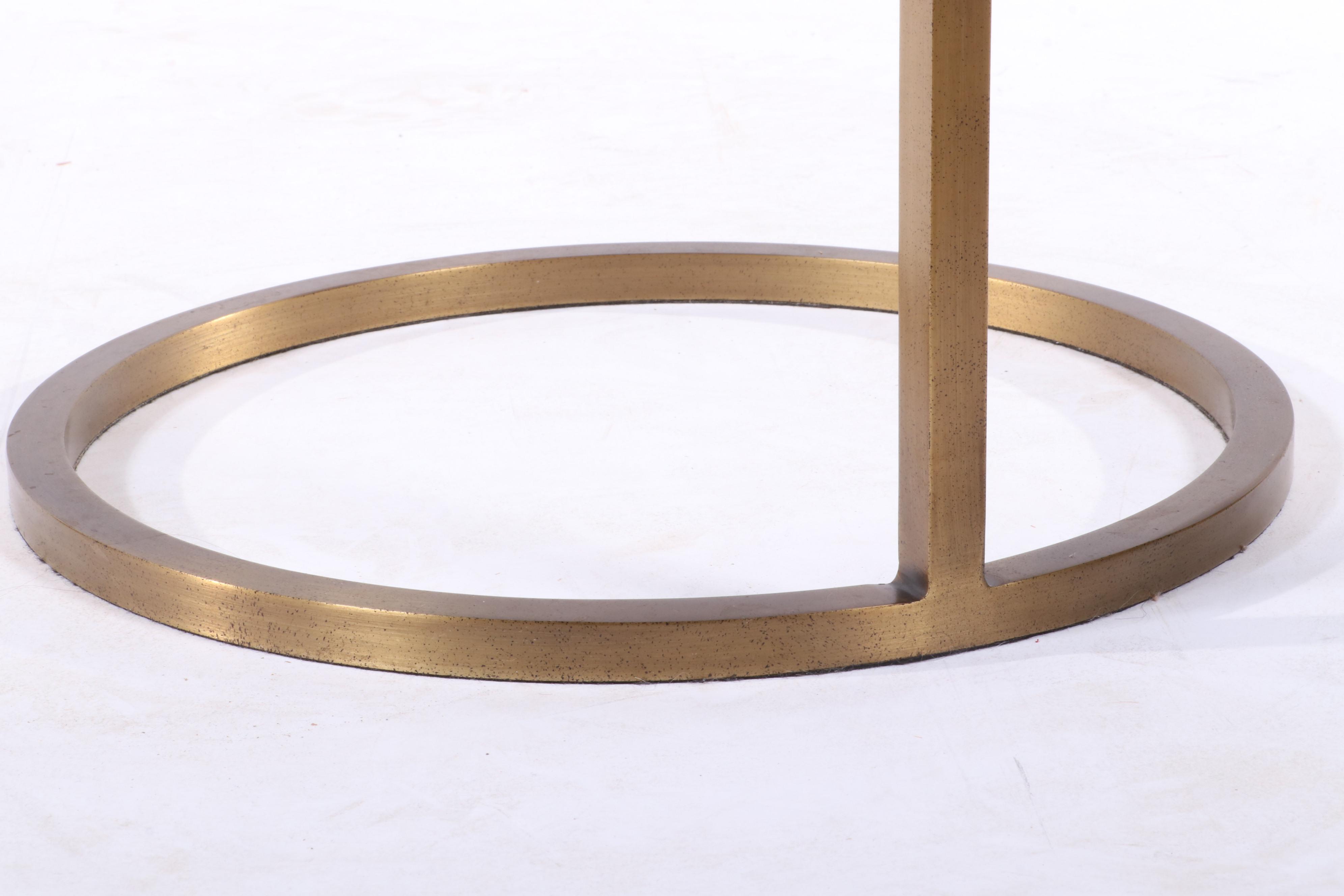 Restoration Hardware "1930s Martini" Side Table in Antique Brass Finish