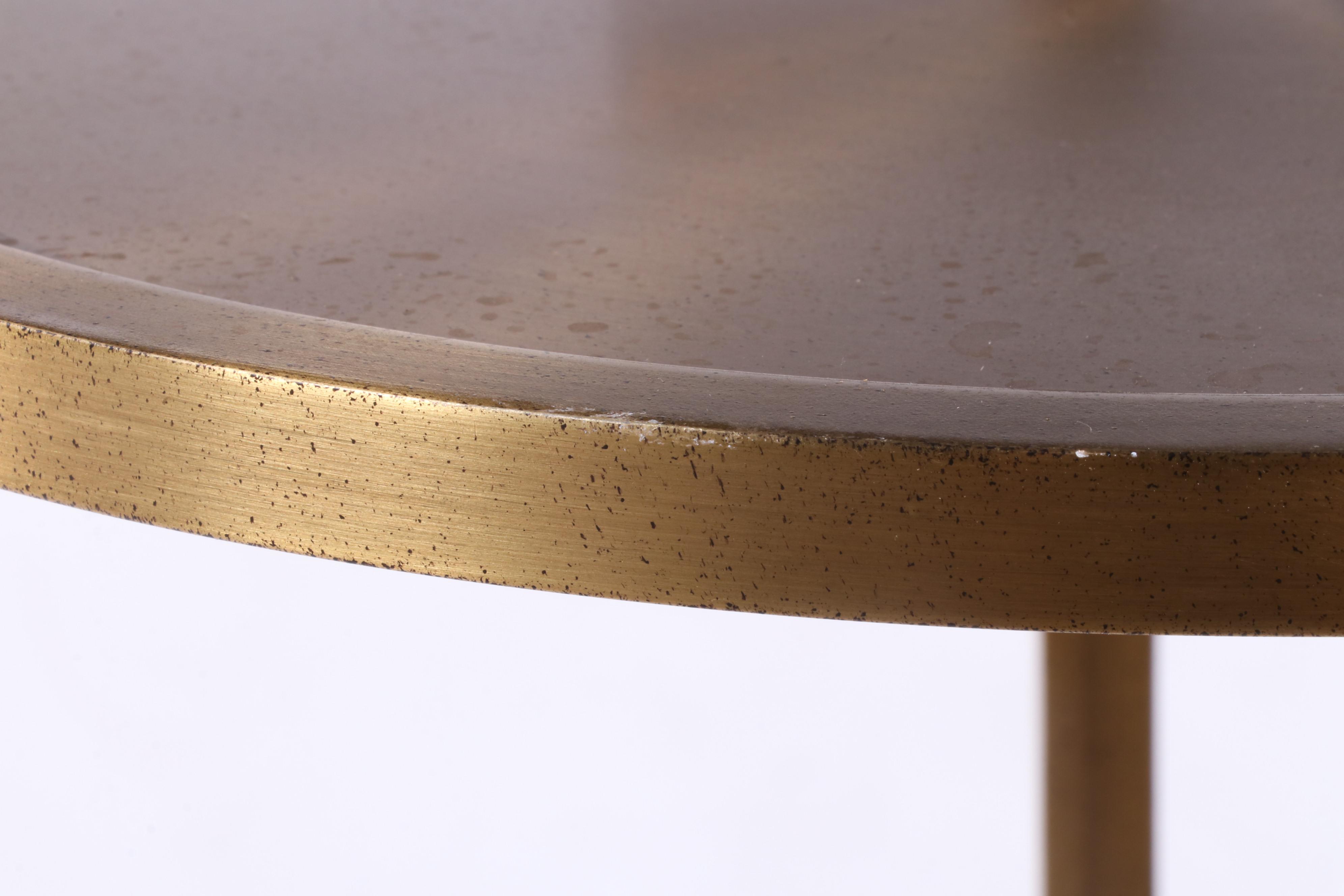 Restoration Hardware "1930s Martini" Side Table in Antique Brass Finish