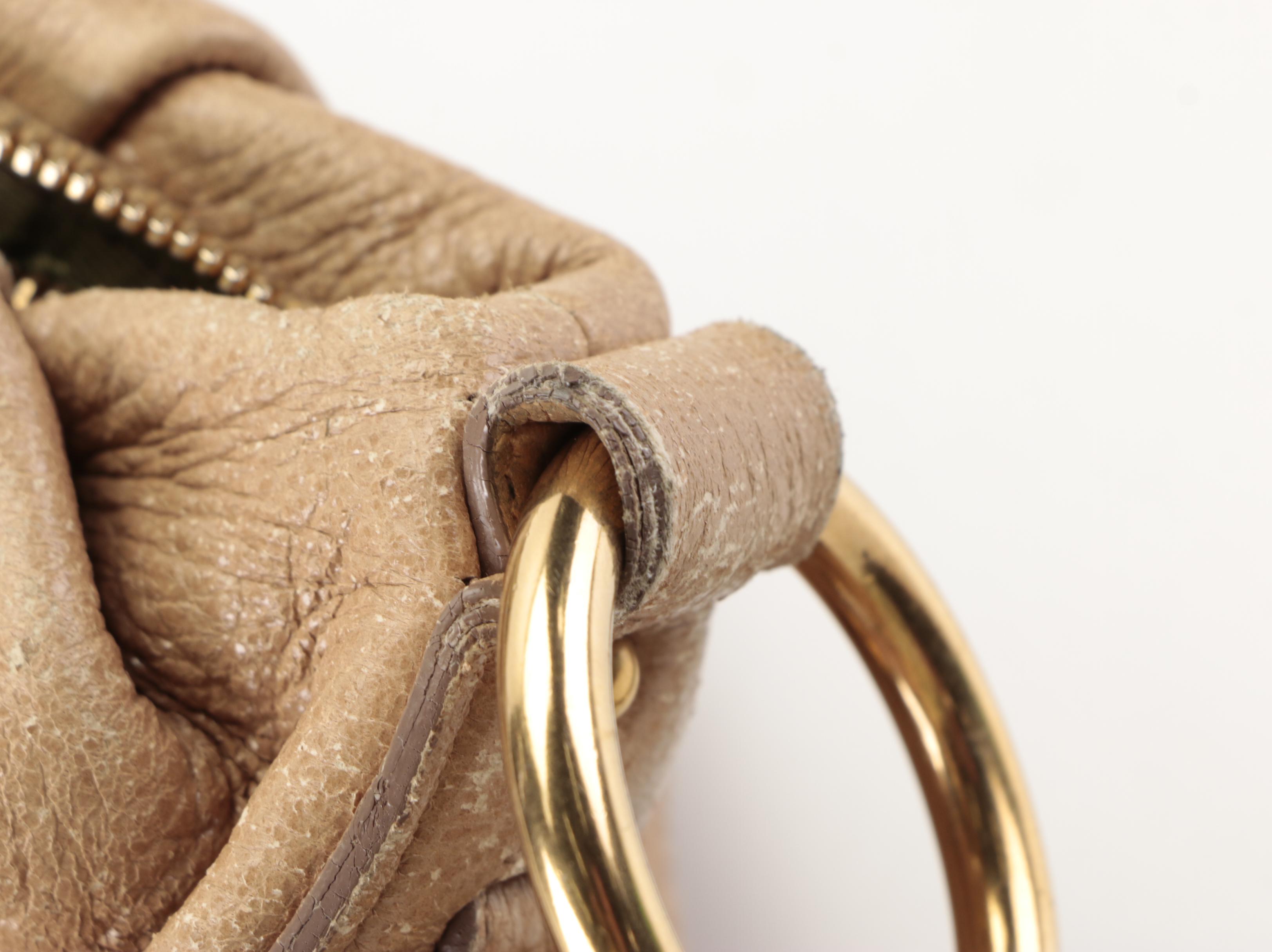 Prada Small Zip Shoulder Bag in Shiny Cervo Lux Deerskin Leather