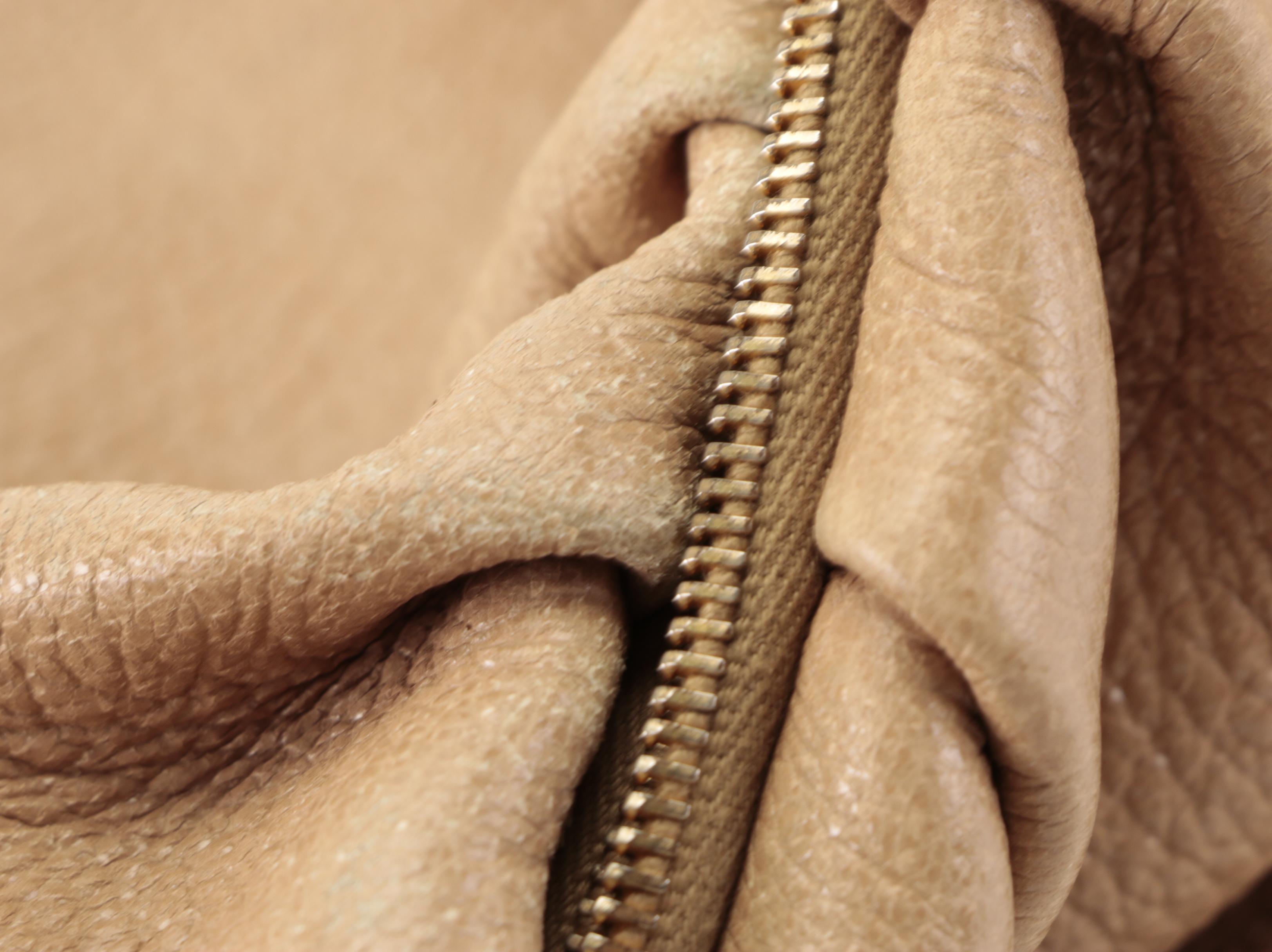 Prada Small Zip Shoulder Bag in Shiny Cervo Lux Deerskin Leather