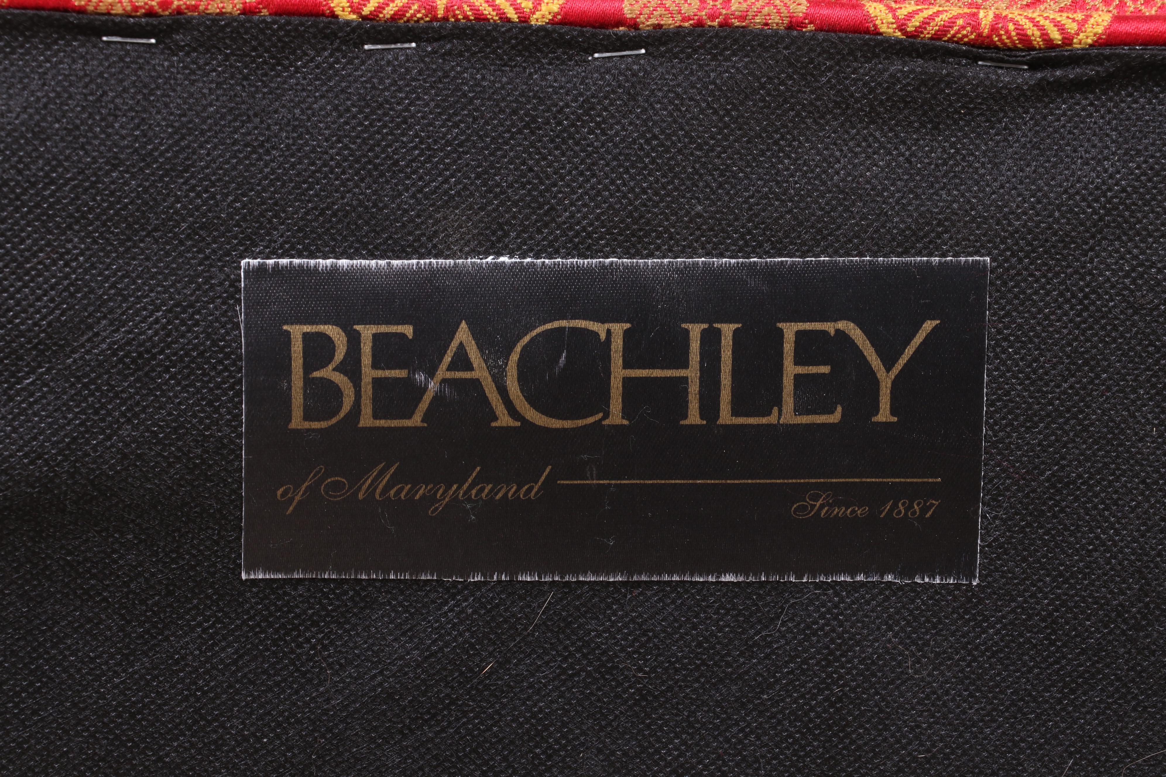 Pair of Beachley Furniture Co. Chippendale Style Custom-Upholstered Armchairs