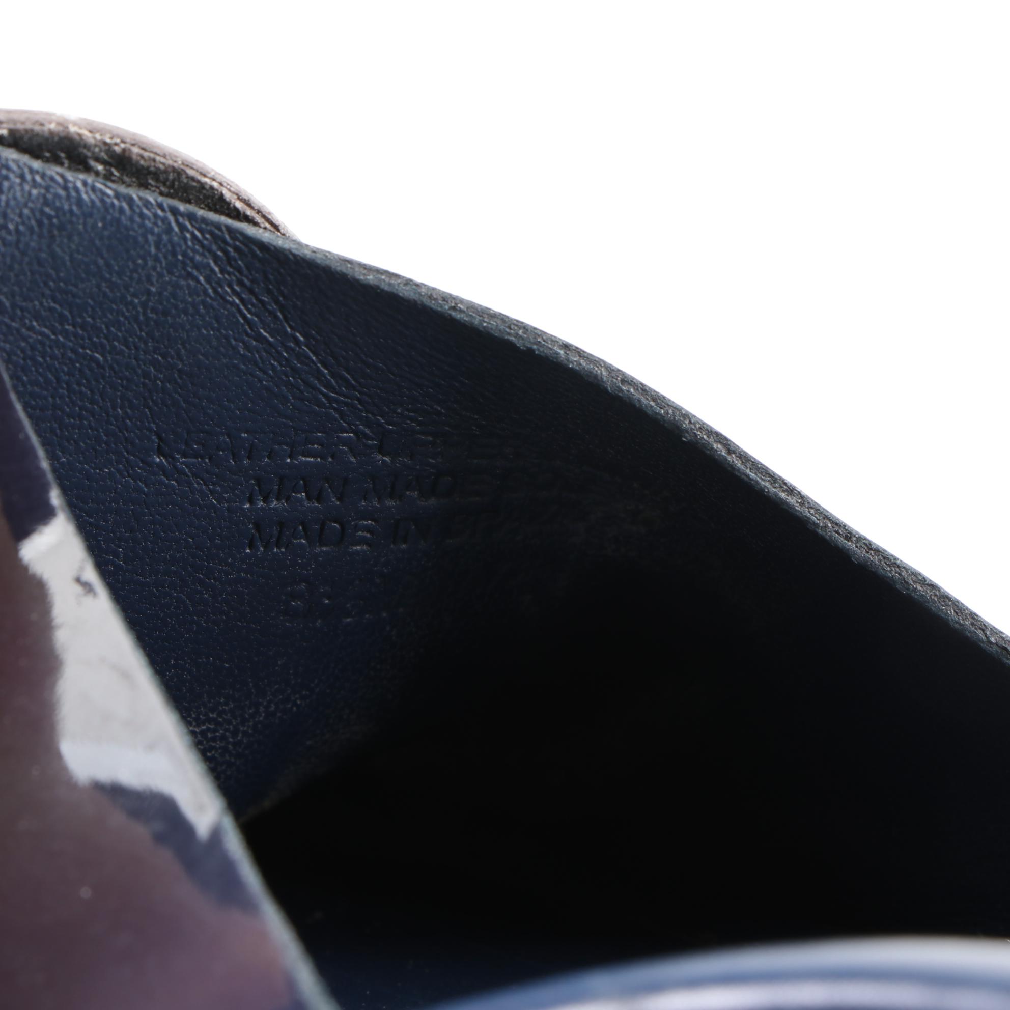 Tory Burch Patti Wedge Sandals in Navy Blue Leather