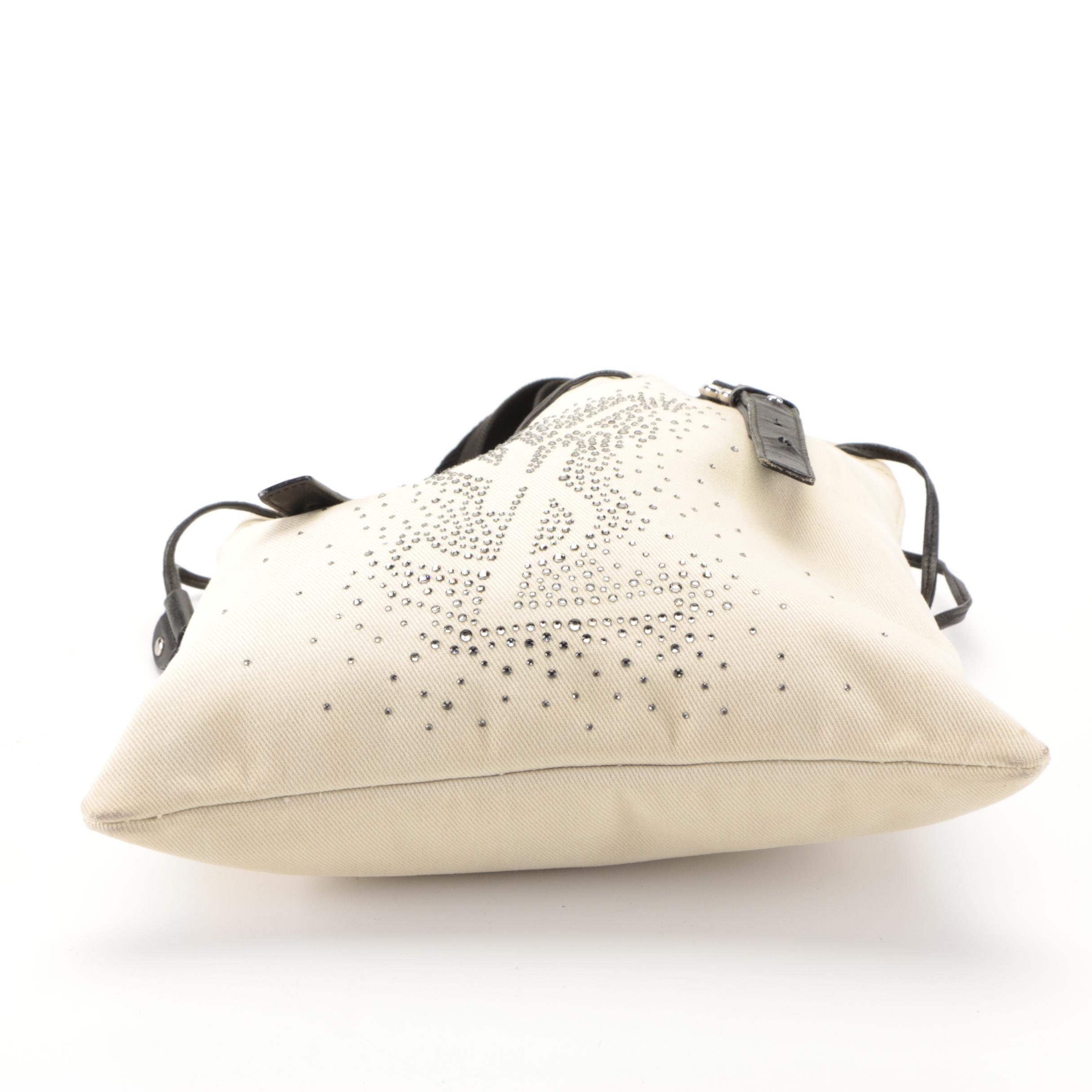 Yves Saint Laurent Kahala Tote Bag in Crystal Embellished Twill