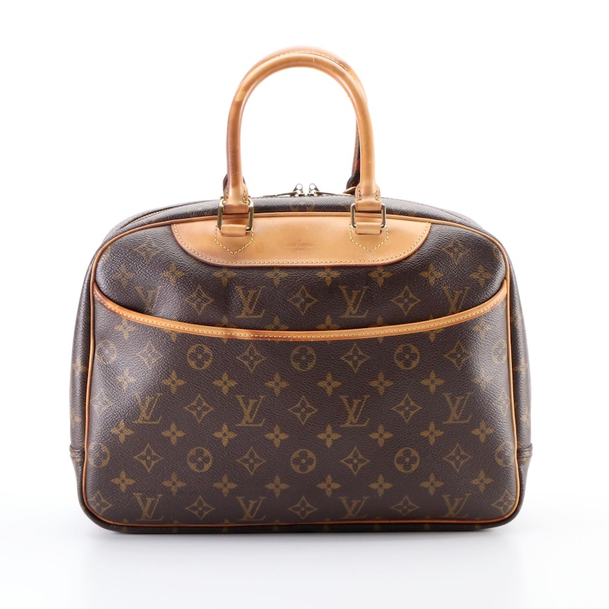 Louis Vuitton Deauville Travel Bag in Monogram Canvas and Vachetta Leather