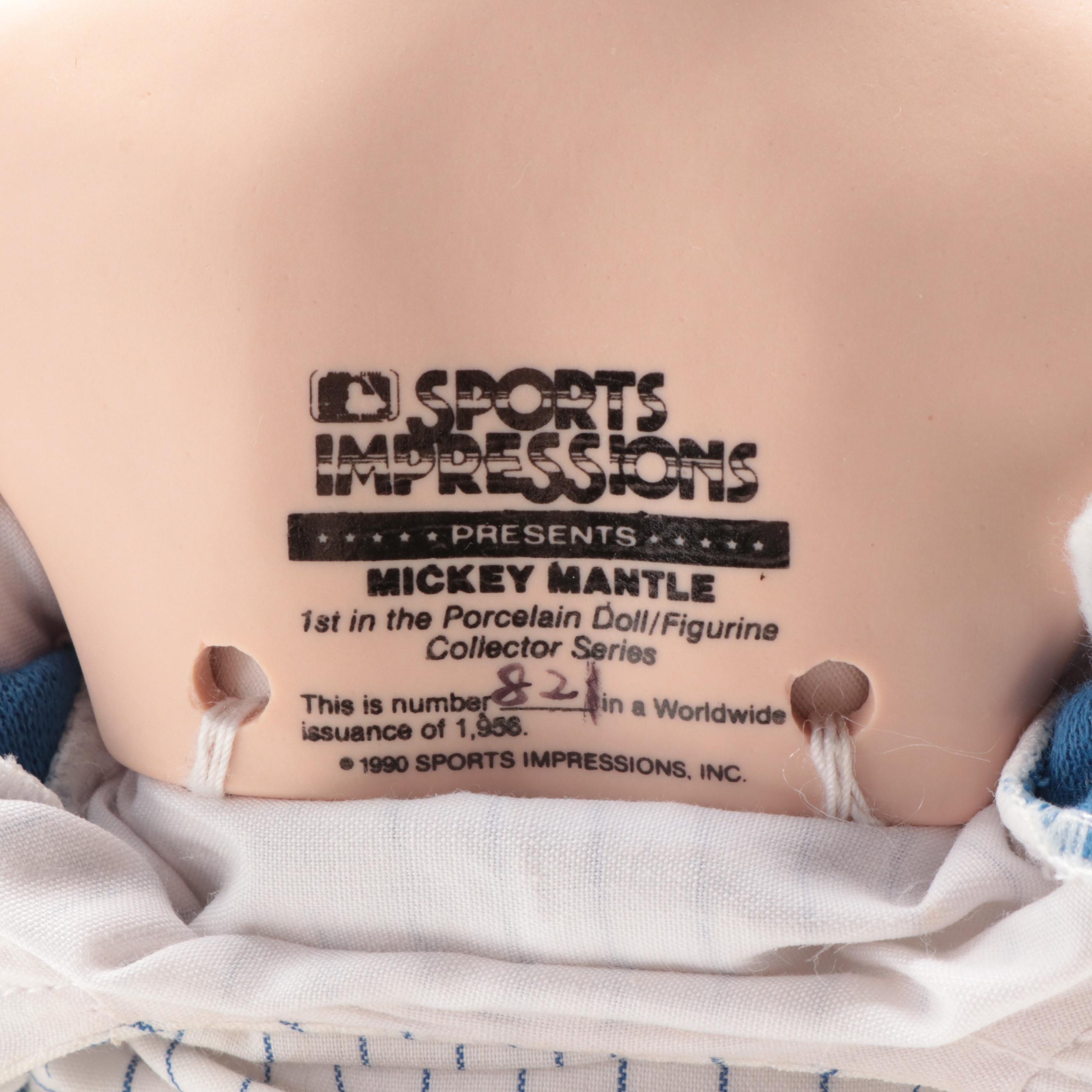 Sports Impressions Mickey Mantle Limited Edition Porcelain Figurine, 1990