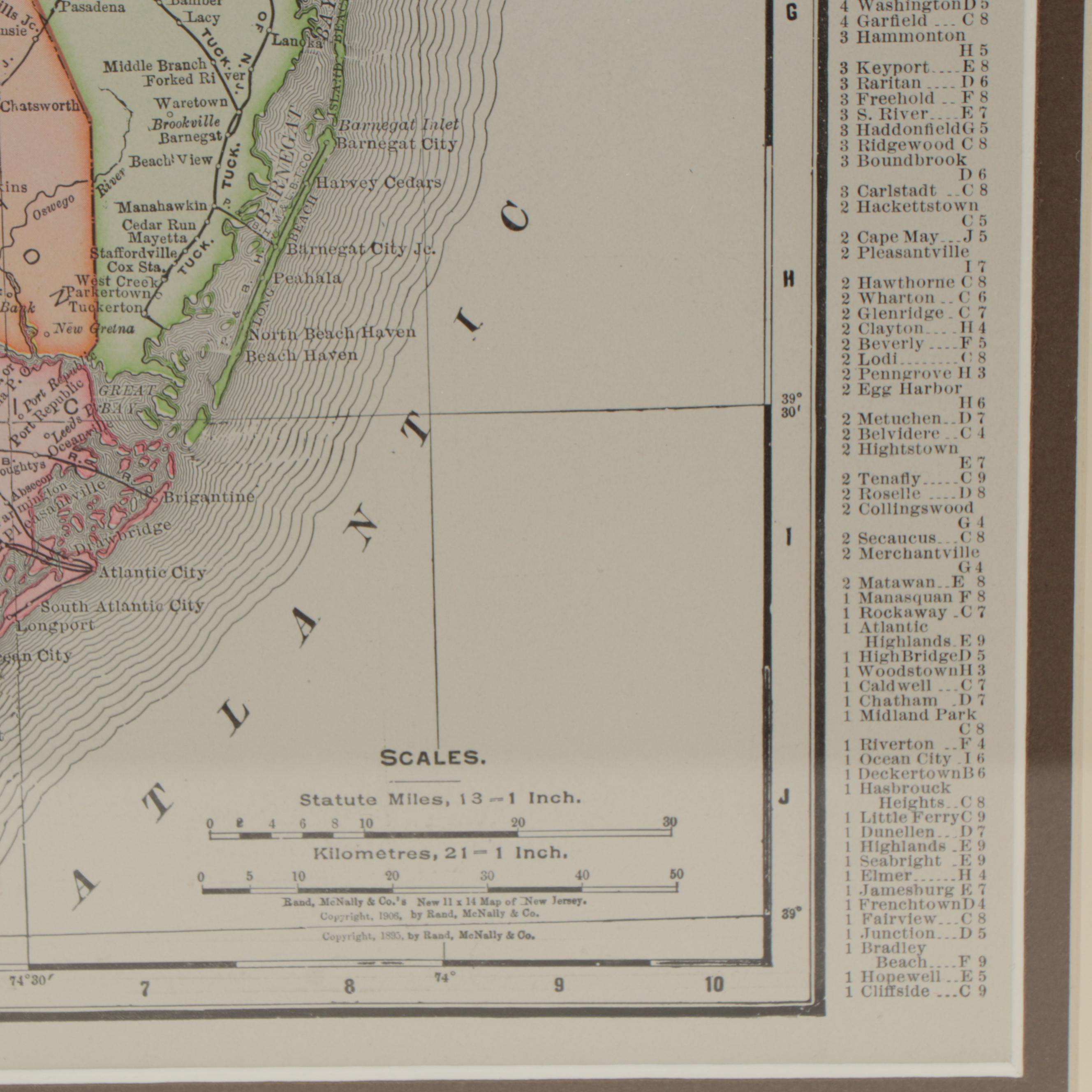 Rand, McNally & Company County Map of New Jersey