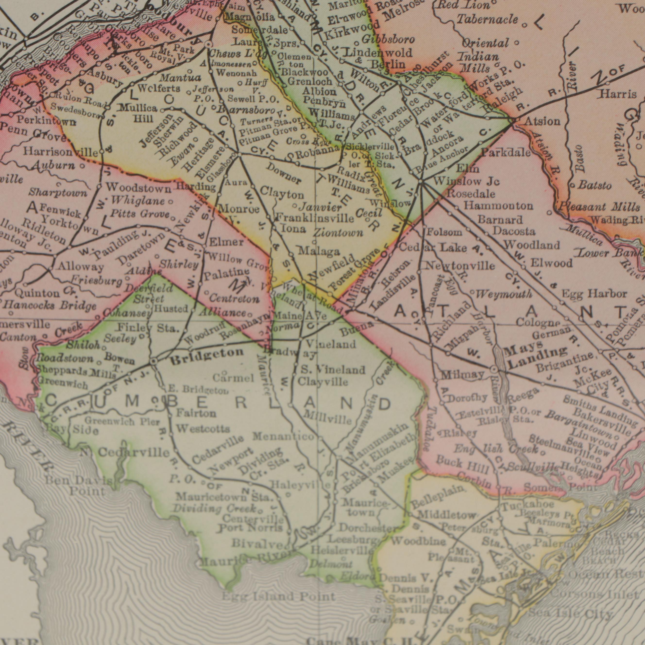 Rand, McNally & Company County Map of New Jersey