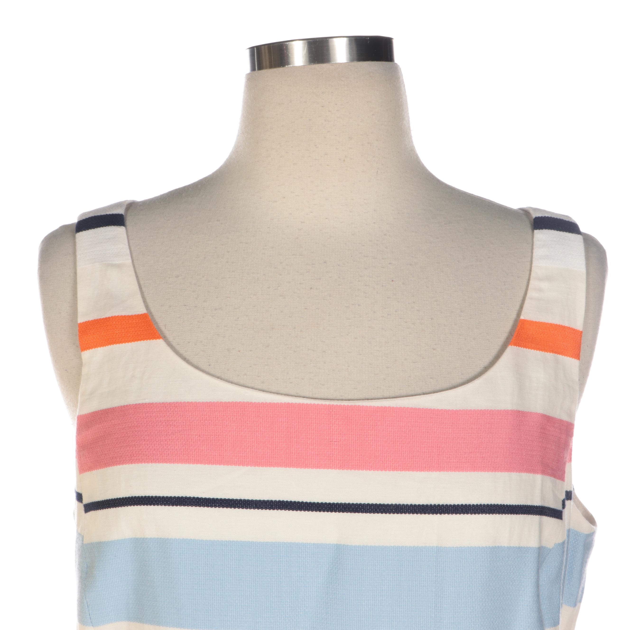 Tory Burch Damask Sleeveless Dress and J. McLaughlin Striped Sleeveless Dress