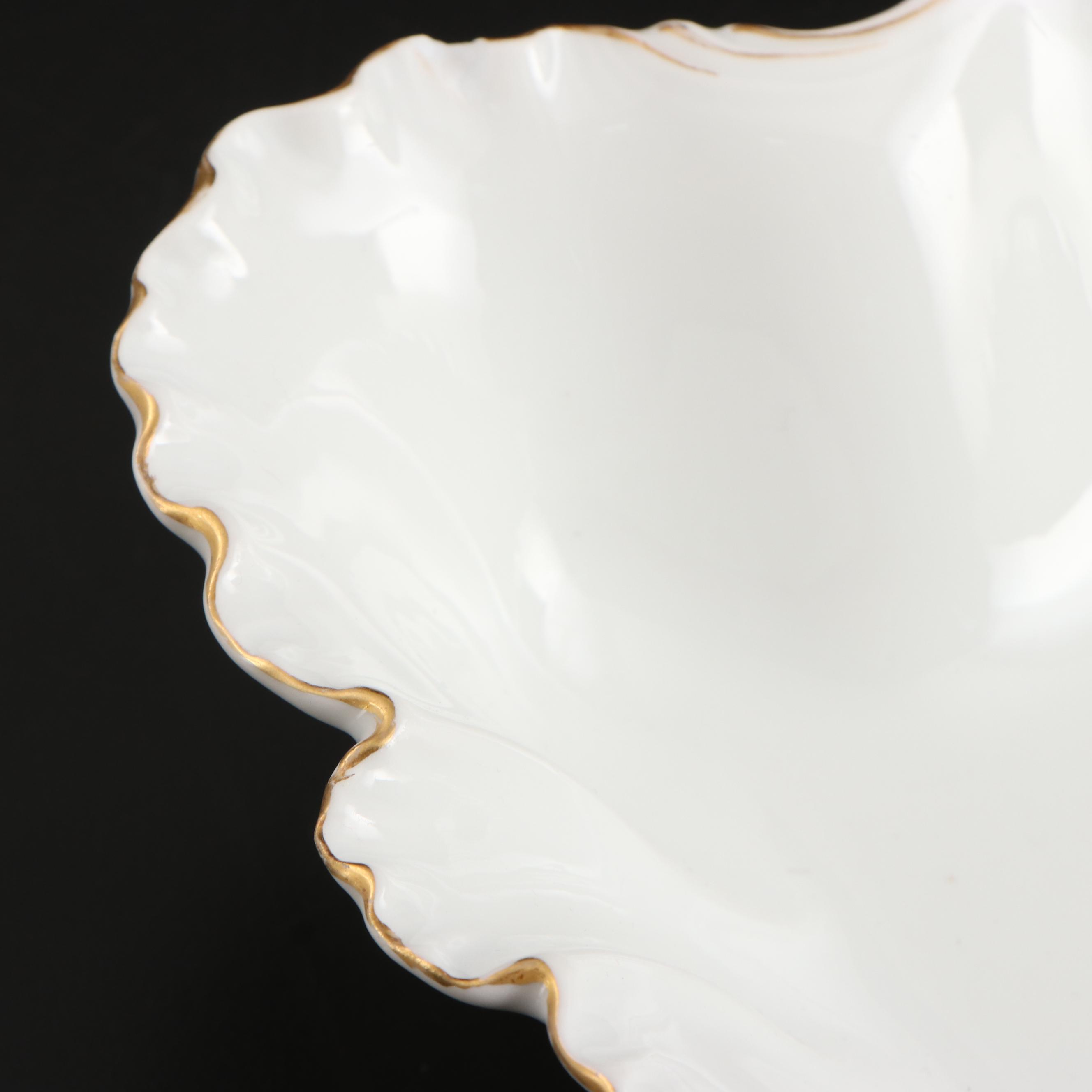 Haviland & Co. Limoges Porcelain Gilt Accented Serving Pieces