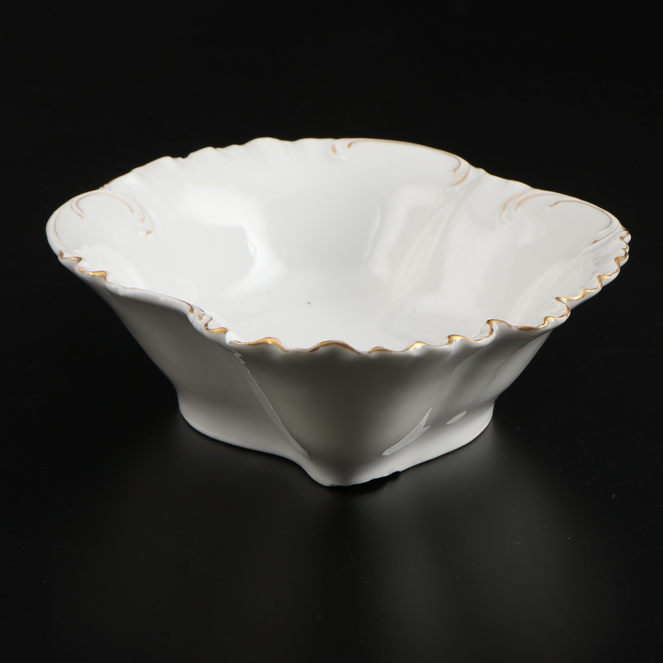 Haviland & Co. Limoges Porcelain Gilt Accented Serving Pieces