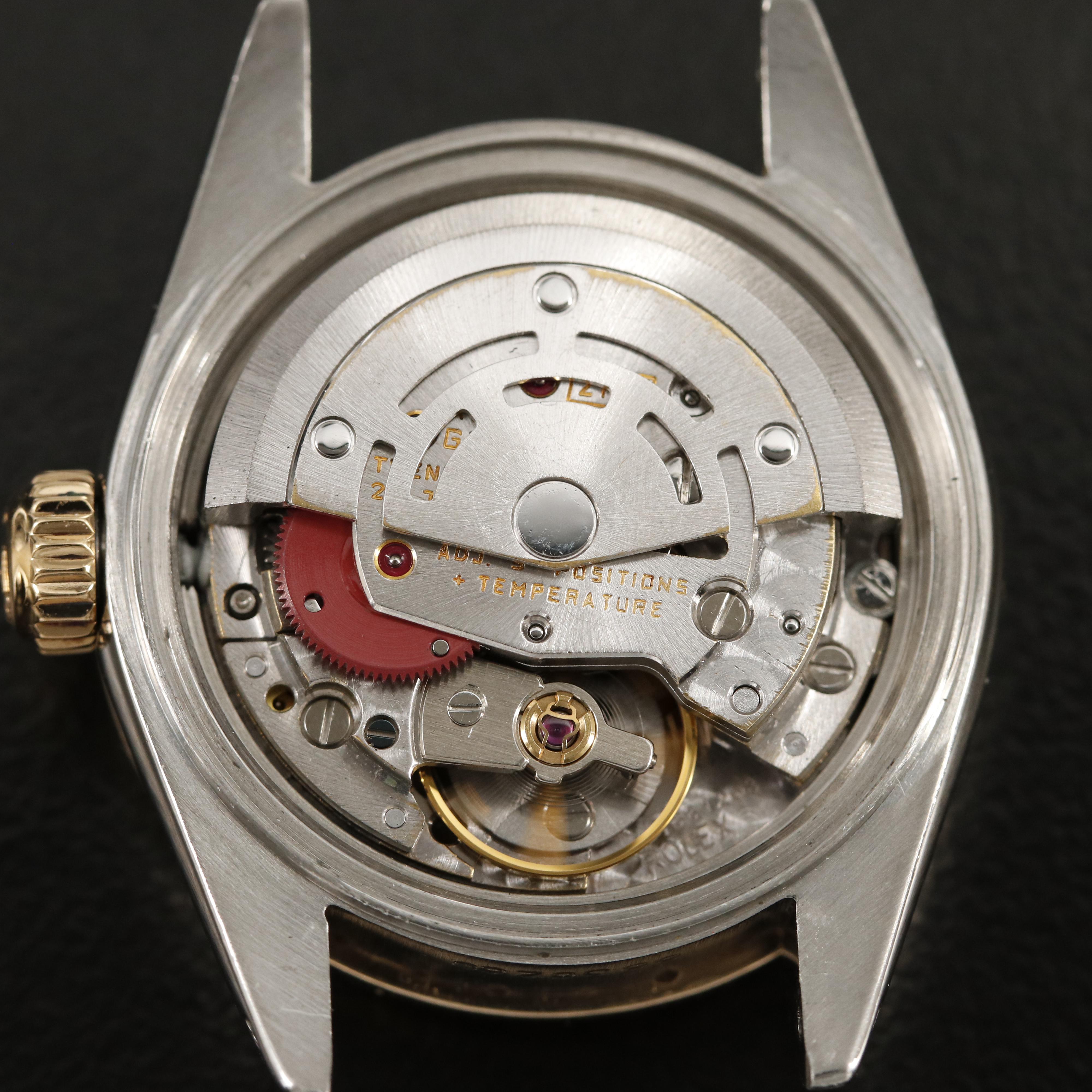 1985 Rolex Stainless Steel and 18K Datejust Diamond Bezel Watch