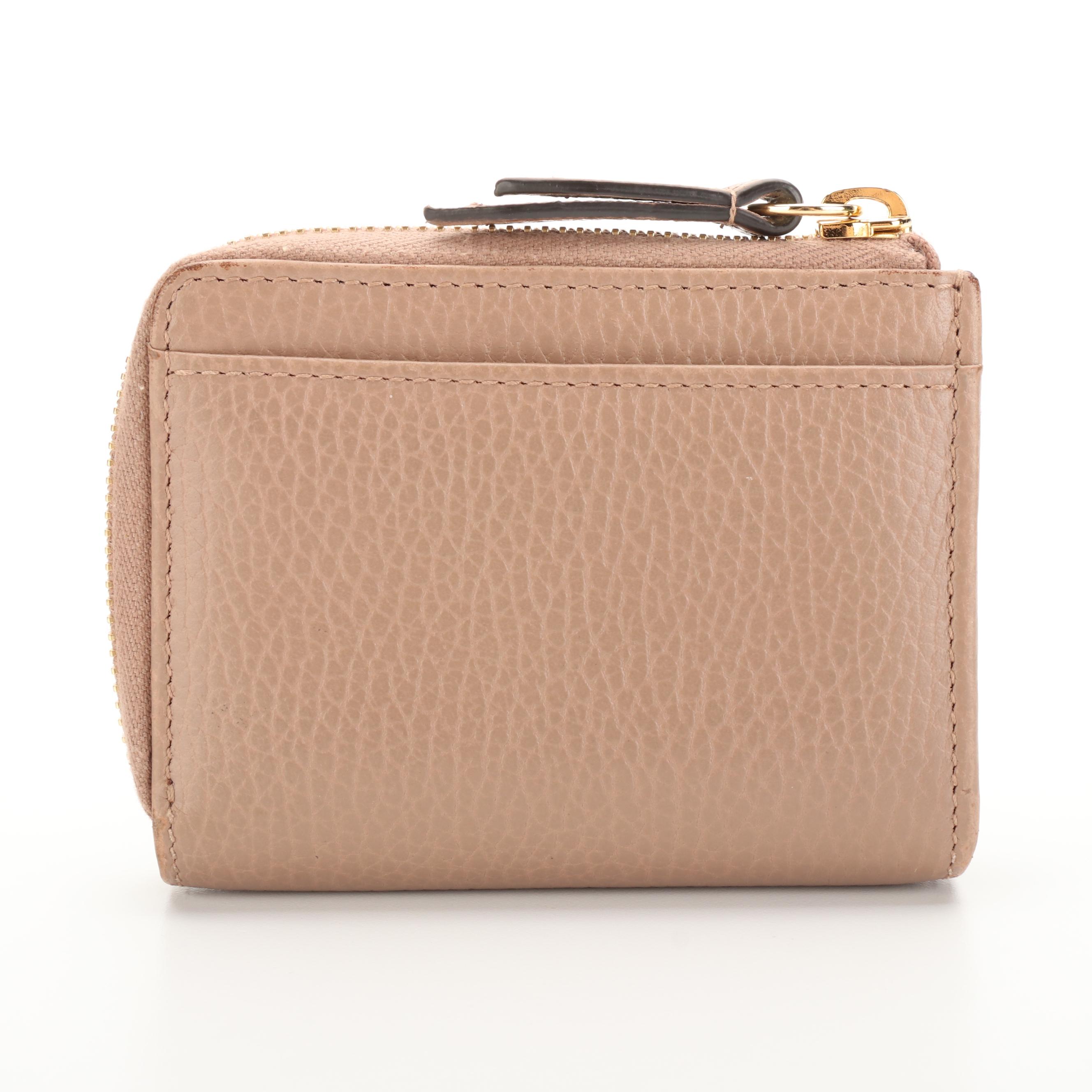 Gucci Zip-Around GG Card Case Wallet in Grained Leather with Box