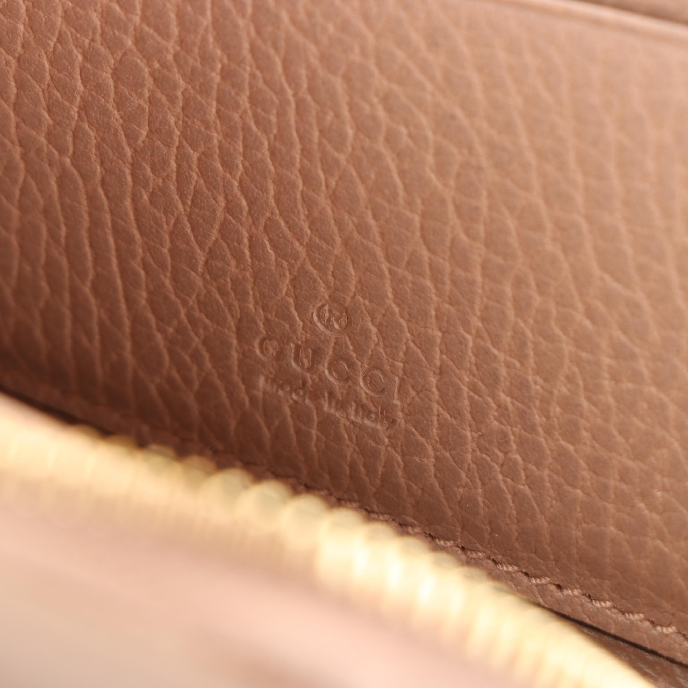 Gucci Zip-Around GG Card Case Wallet in Grained Leather with Box