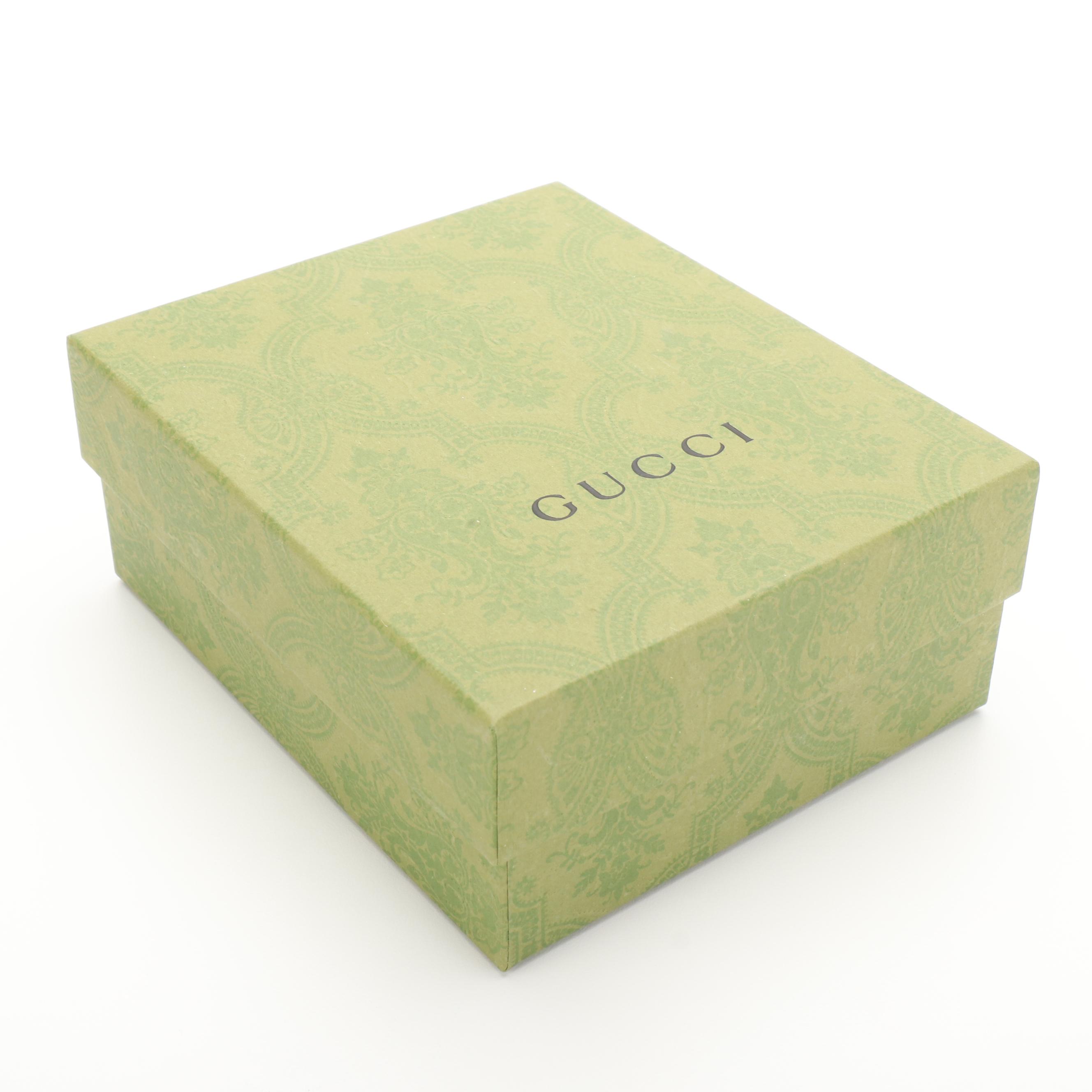 Gucci Zip-Around GG Card Case Wallet in Grained Leather with Box
