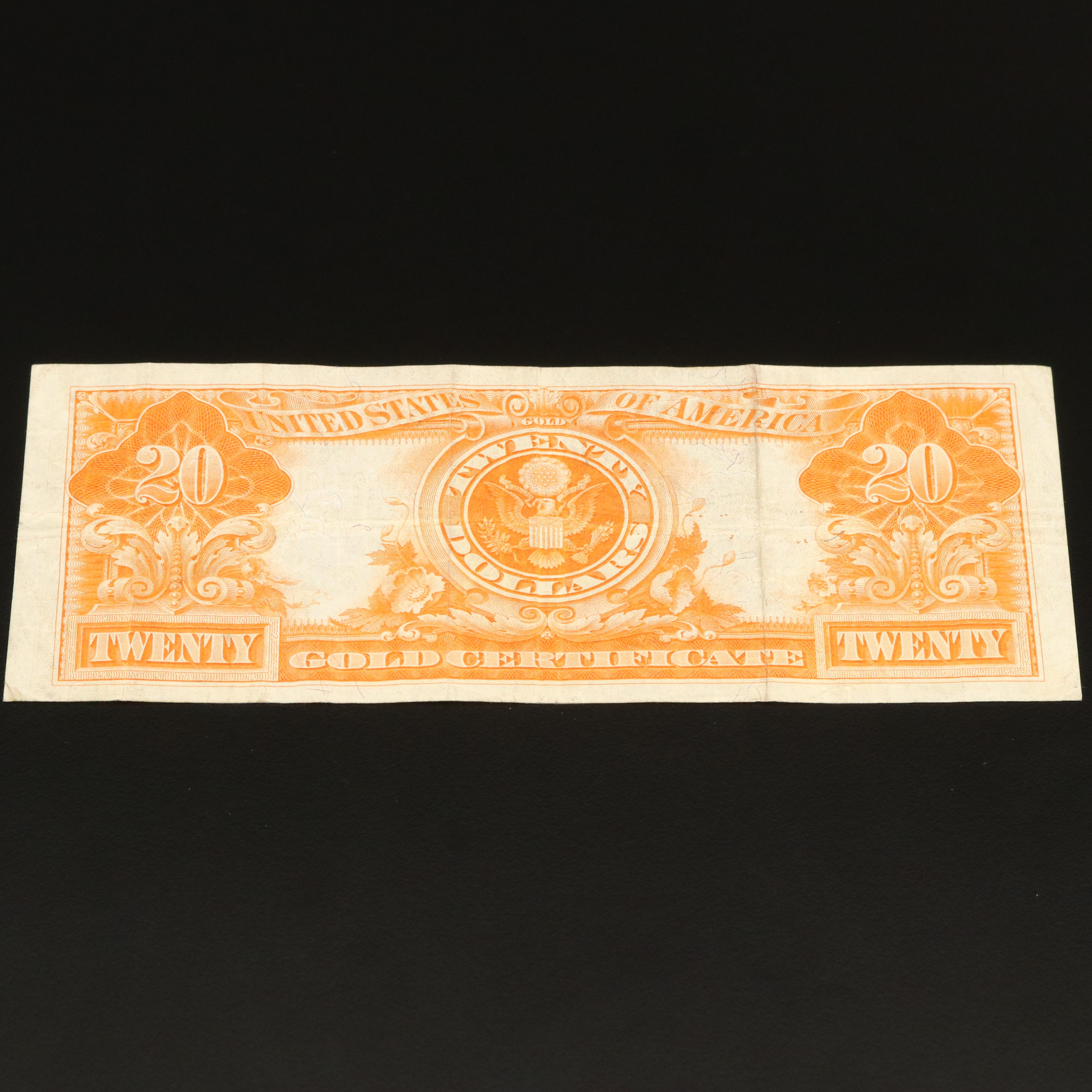 1922 $20 United States Gold Certificate