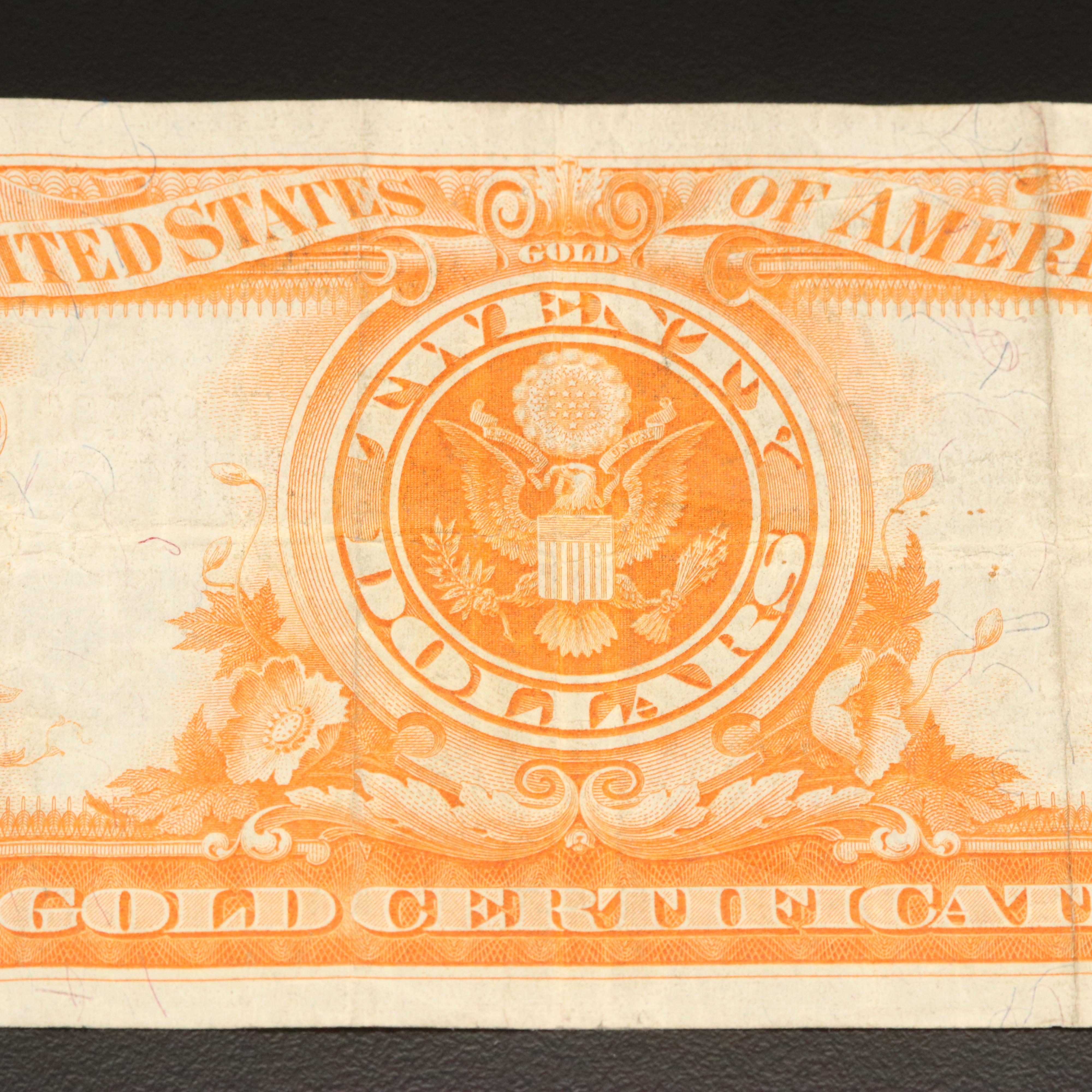1922 $20 United States Gold Certificate