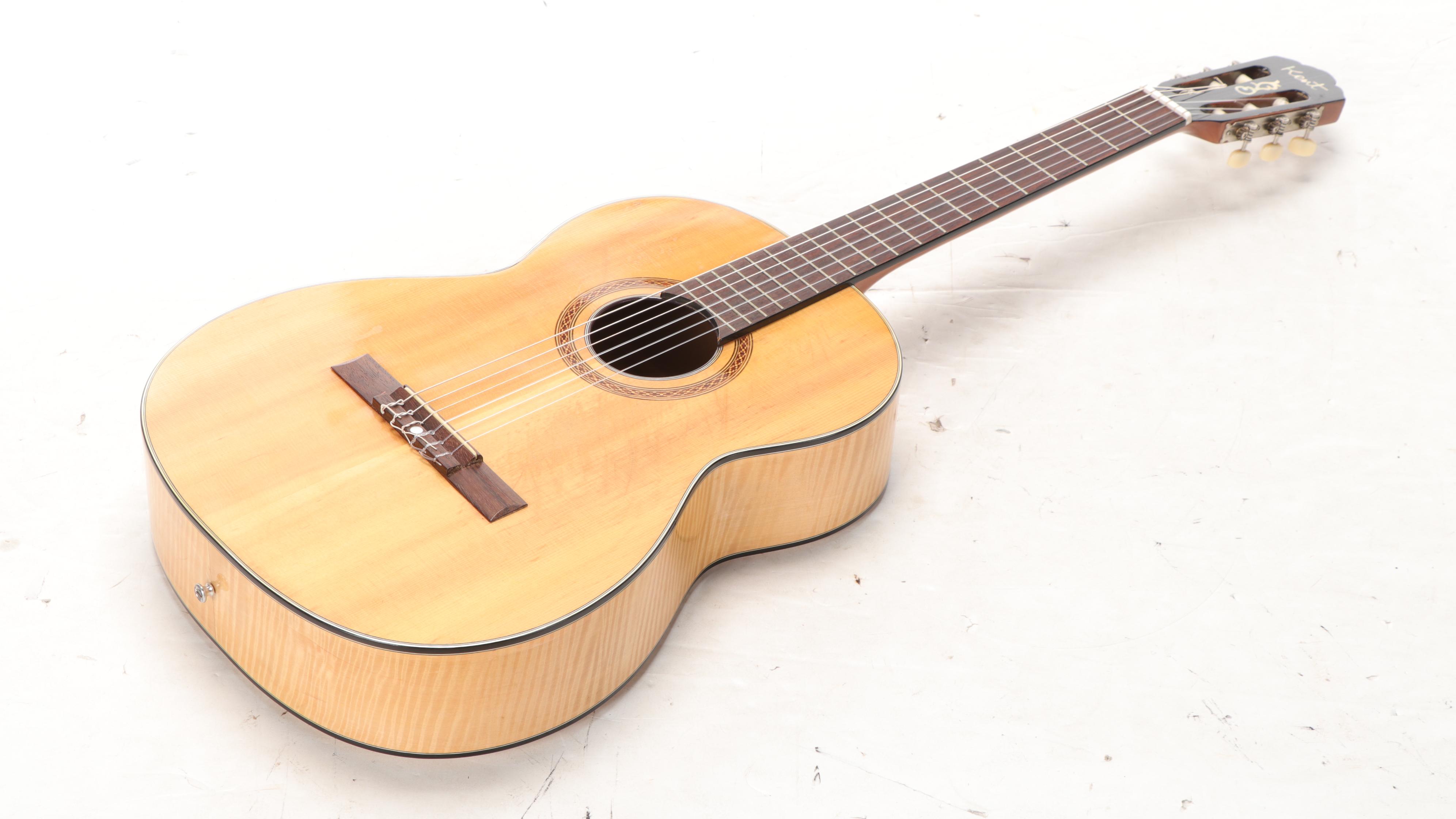 Kent Spruce and Figured Maple Acoustic Guitar