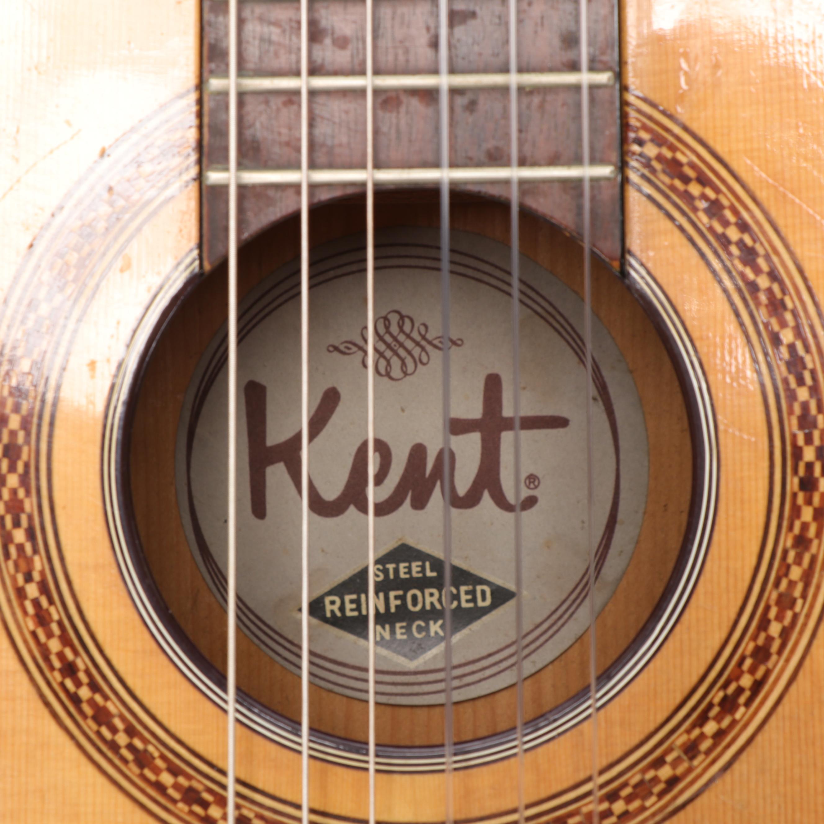 Kent Spruce and Figured Maple Acoustic Guitar