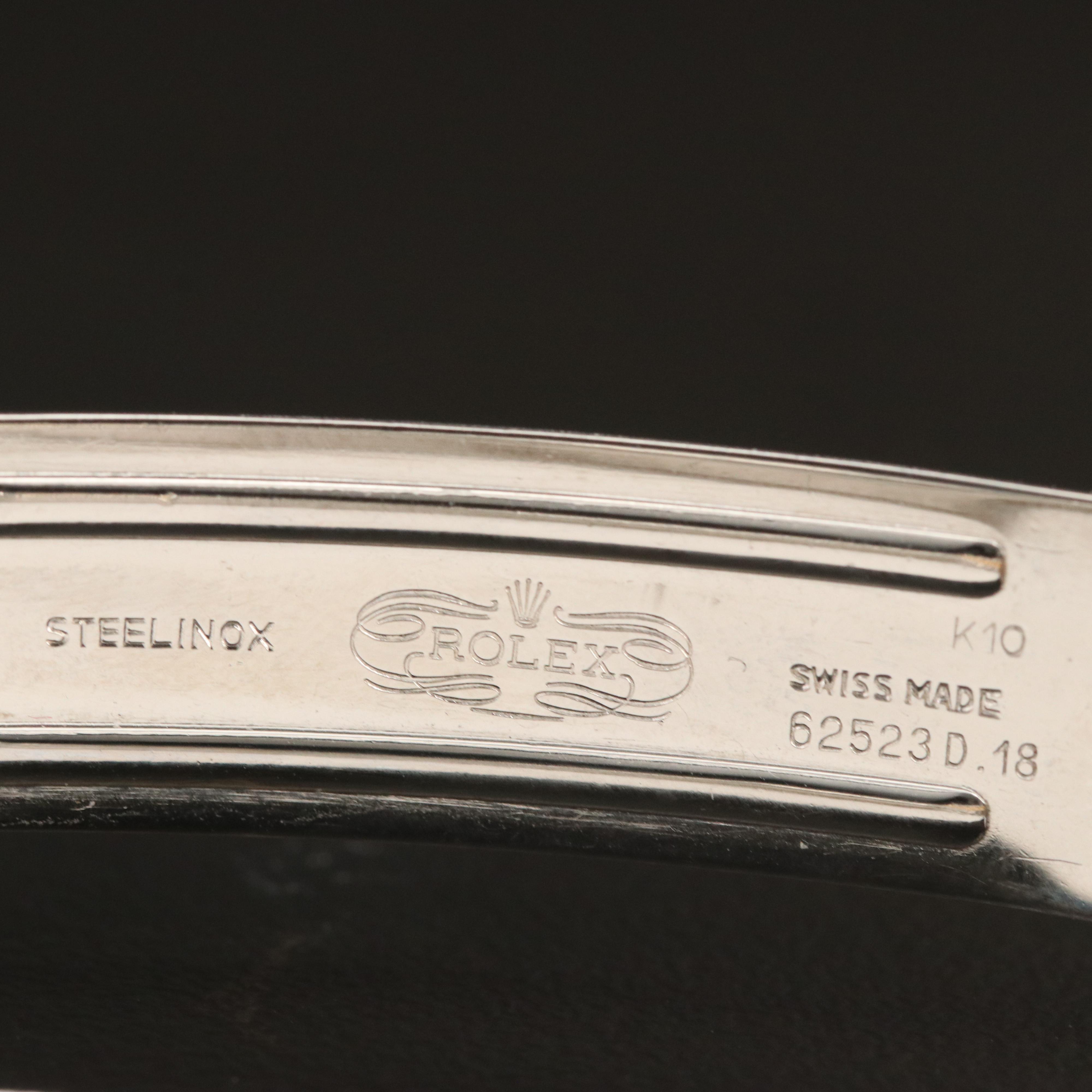 1985 Rolex Stainless Steel and 18K Datejust Diamond Bezel Watch