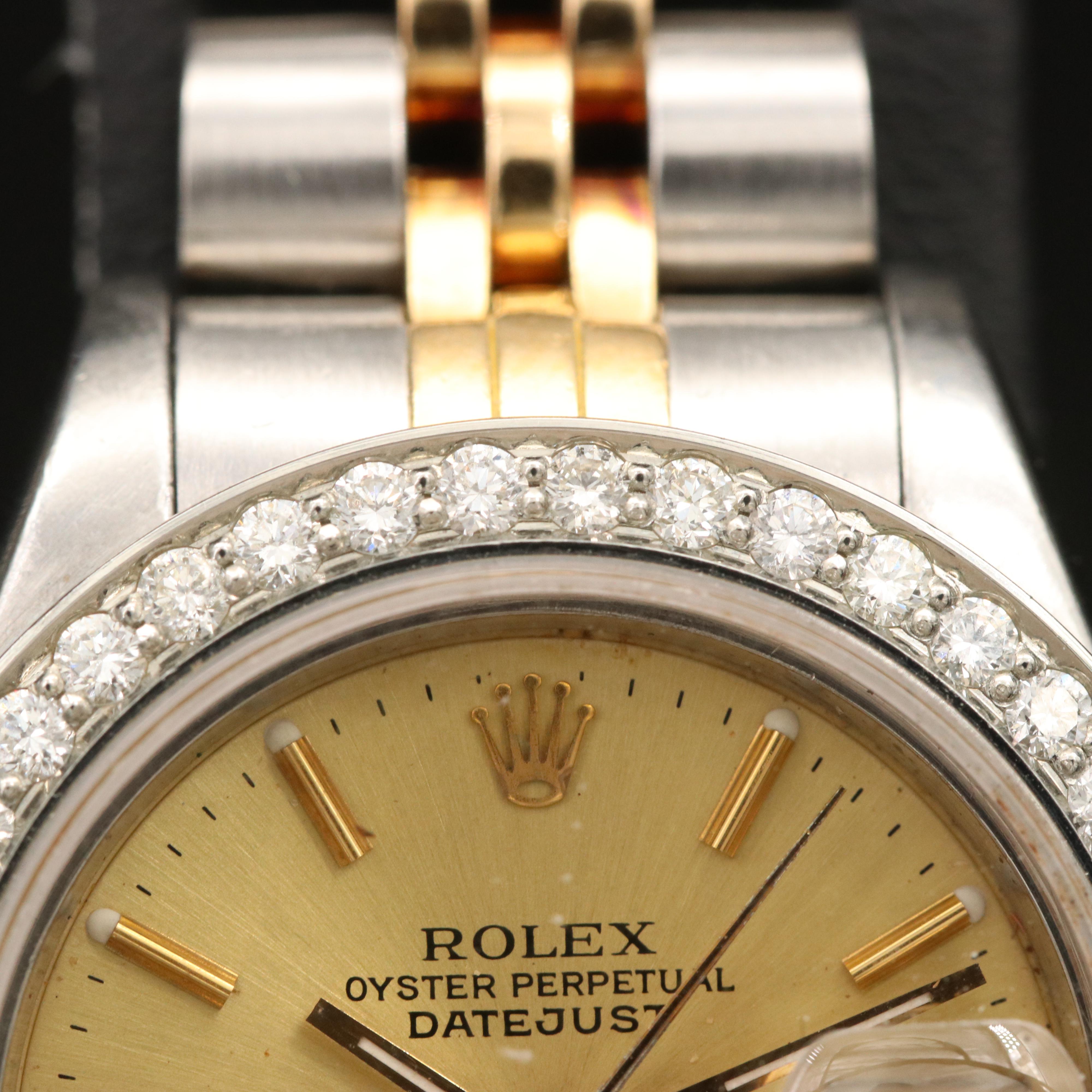 1987 Rolex Oyster Perpetual Datejust Diamond Watch