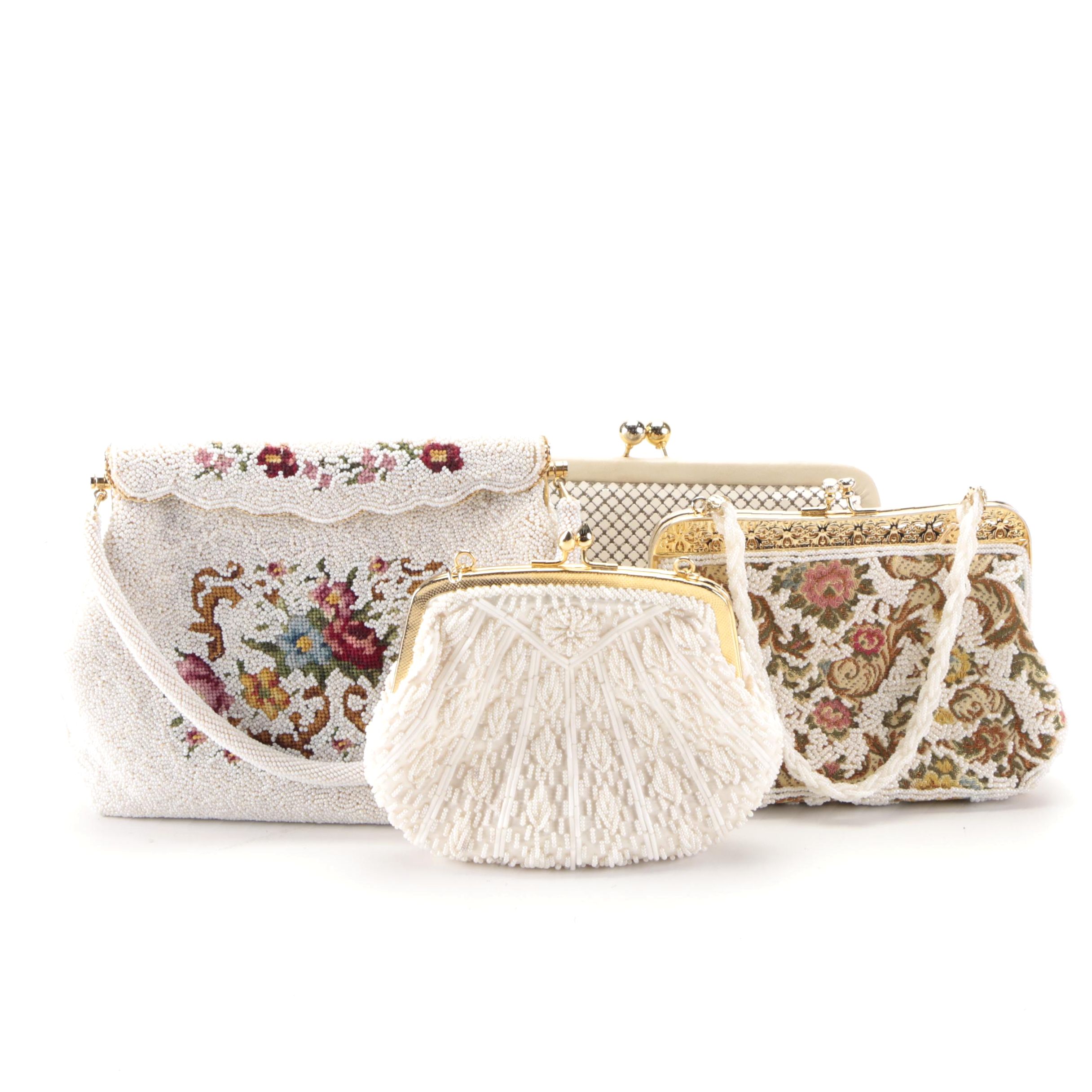 Whiting & Davis Enamel Mesh Crossbody Clutch with Other Beaded Bags