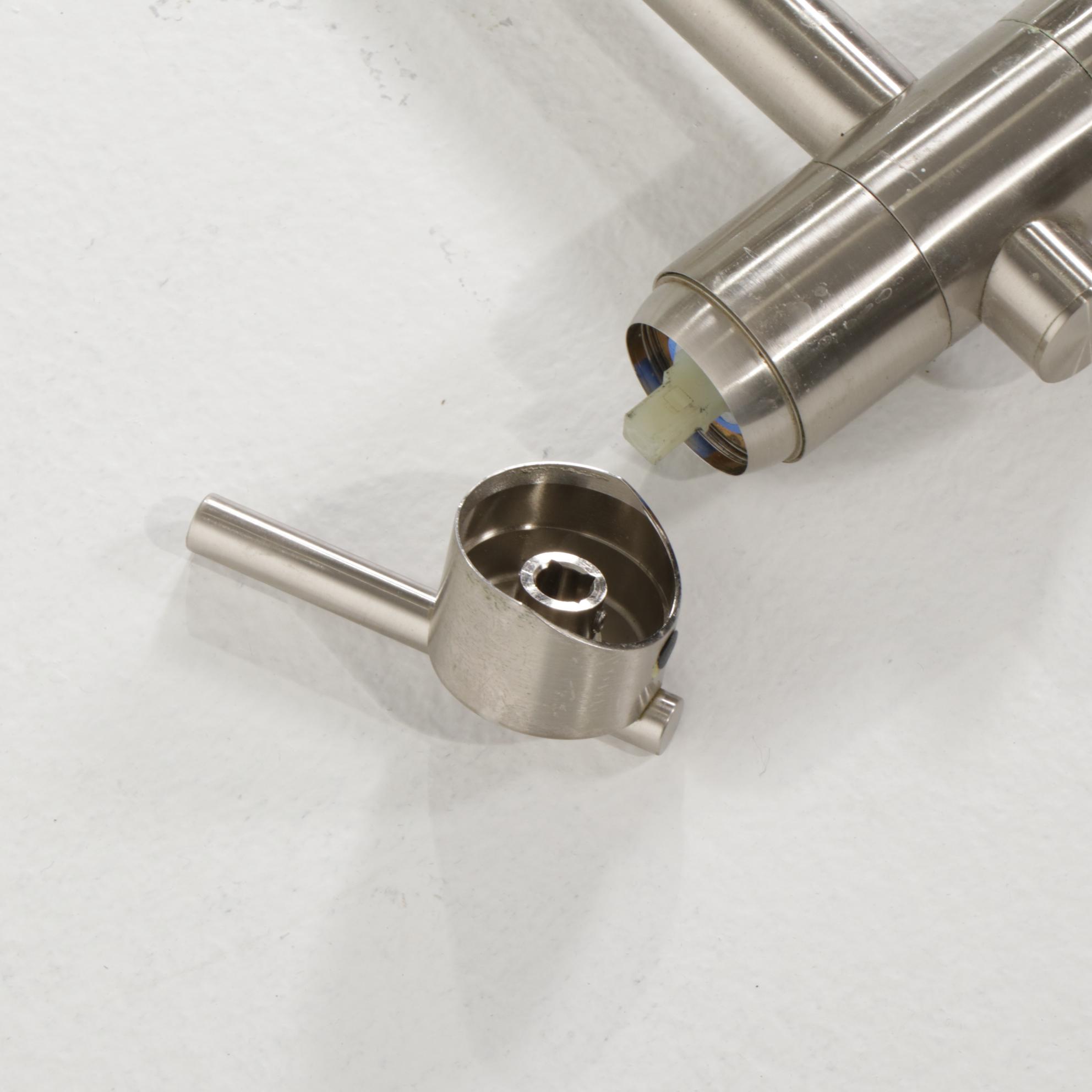 Pair of Bathroom Countertop Mounted Ceramic Sinks, Danze Faucets and Fixtures