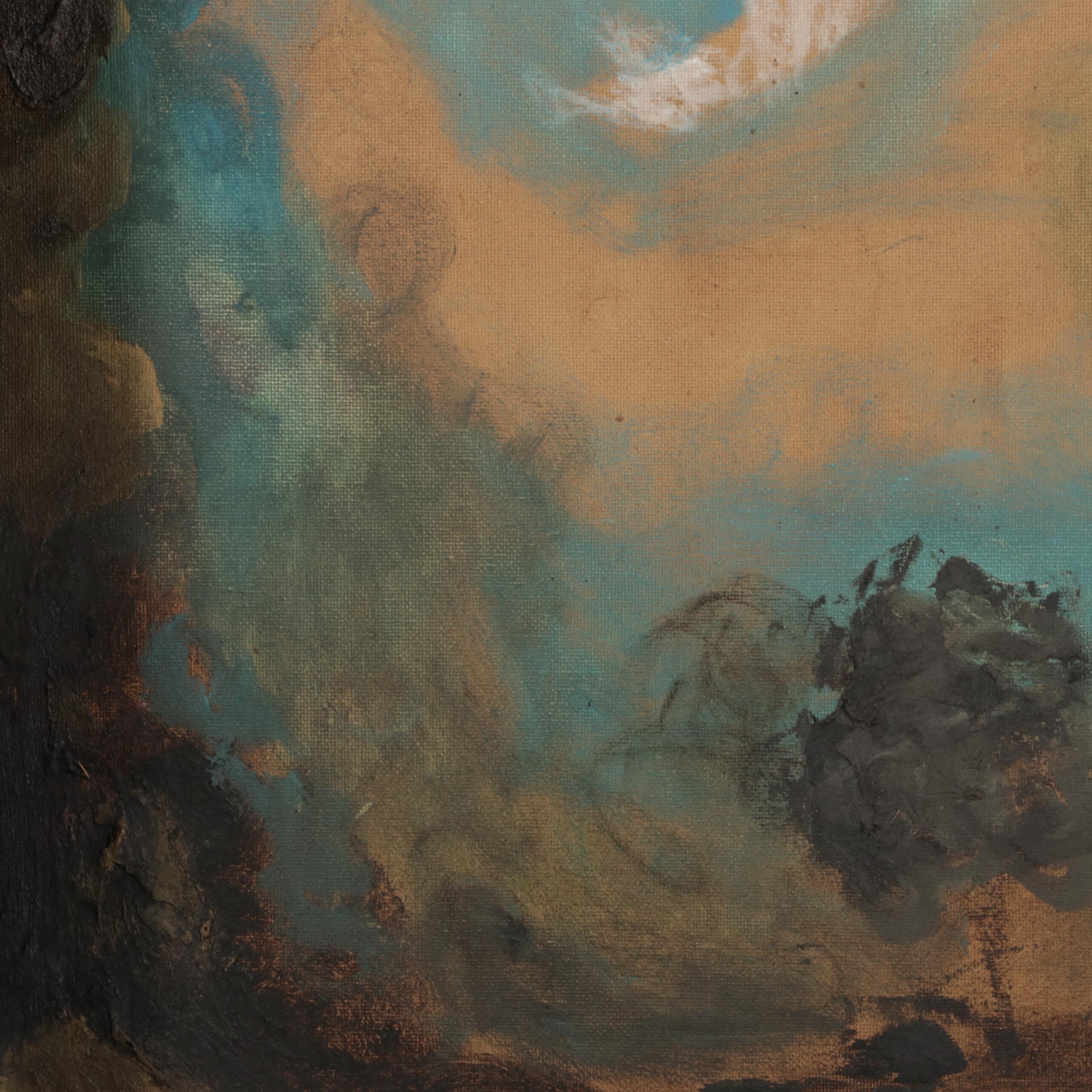 Philip the Transplant Mixed Media Painting "The Flaming Sword," 2019