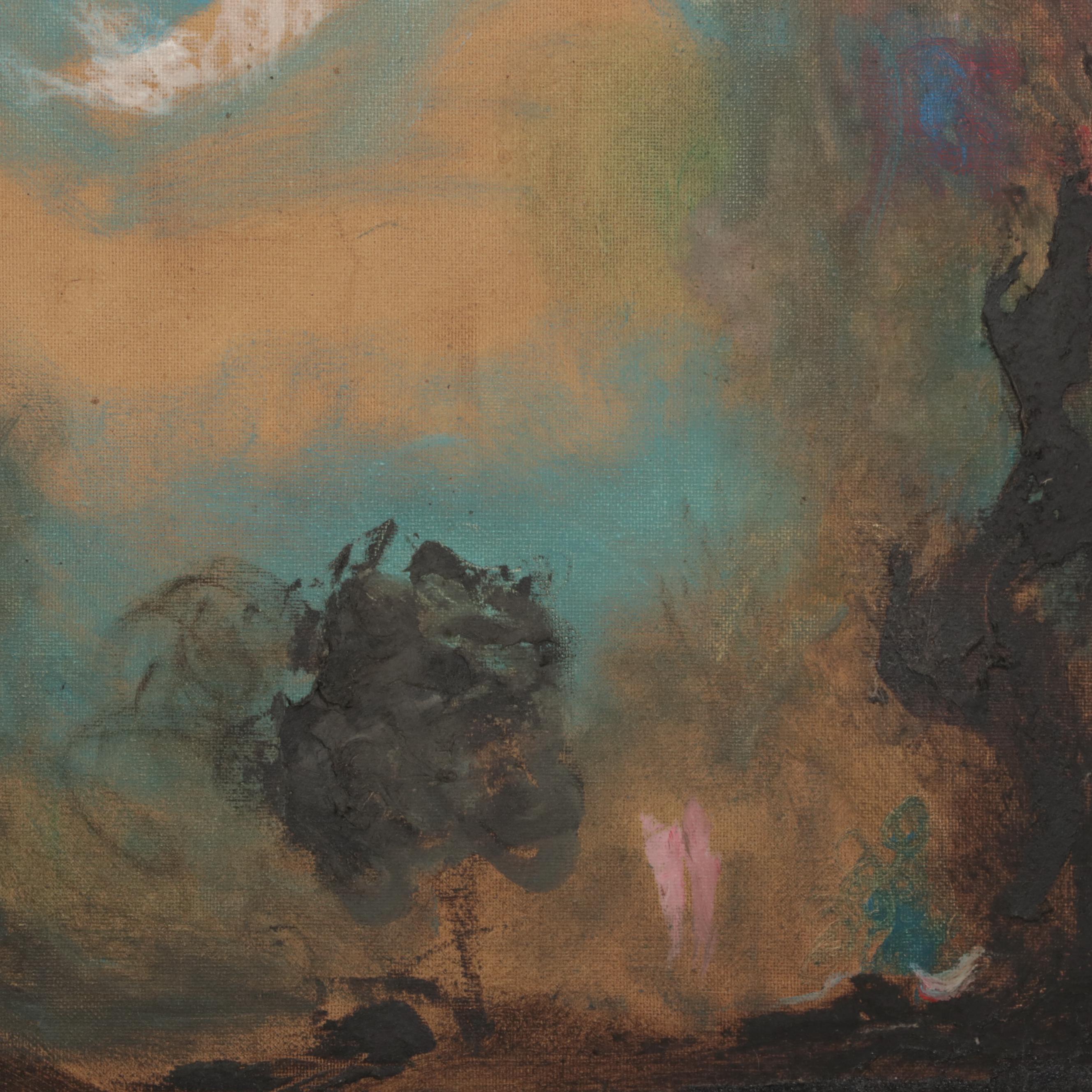 Philip the Transplant Mixed Media Painting "The Flaming Sword," 2019