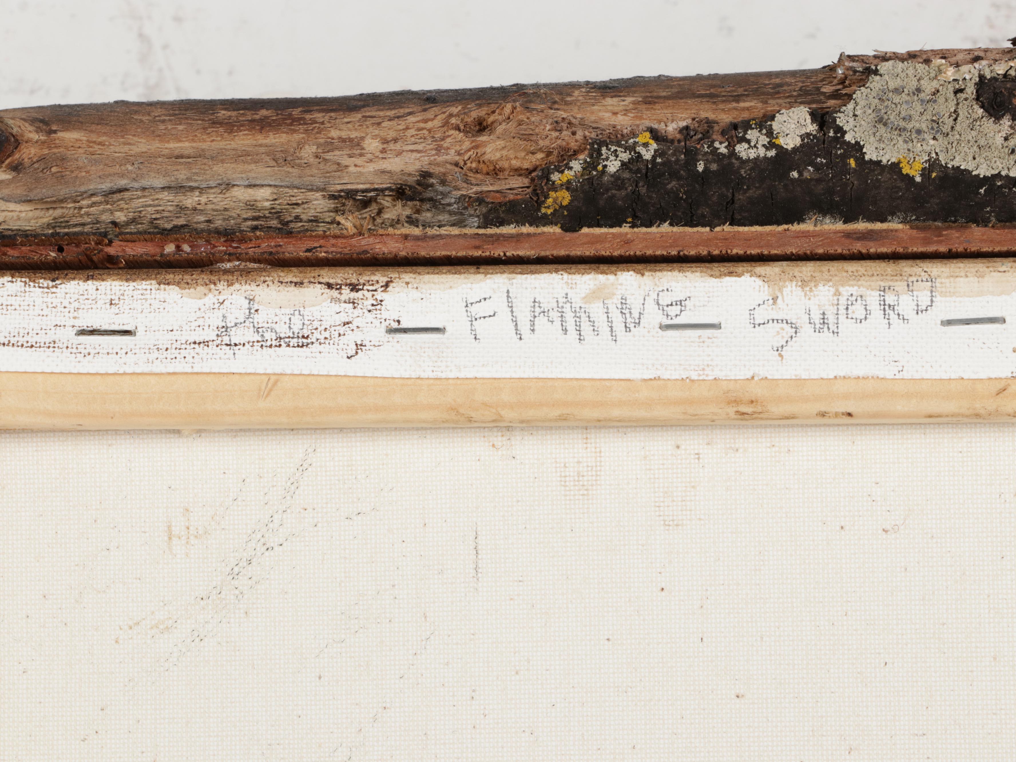 Philip the Transplant Mixed Media Painting "The Flaming Sword," 2019