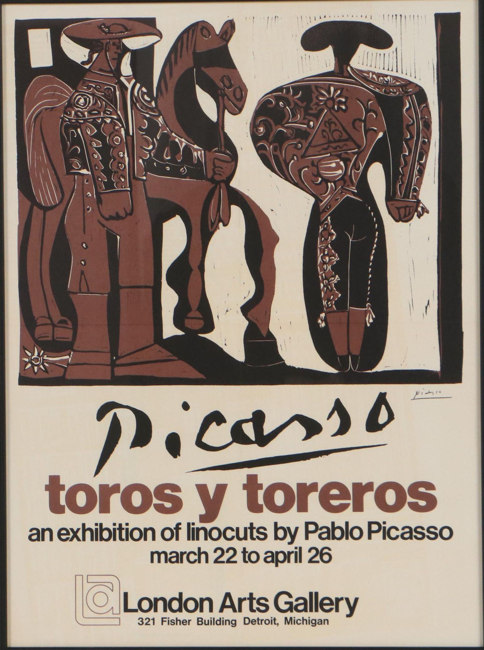 London Arts Gallery Exhibition Poster After Pablo Picasso