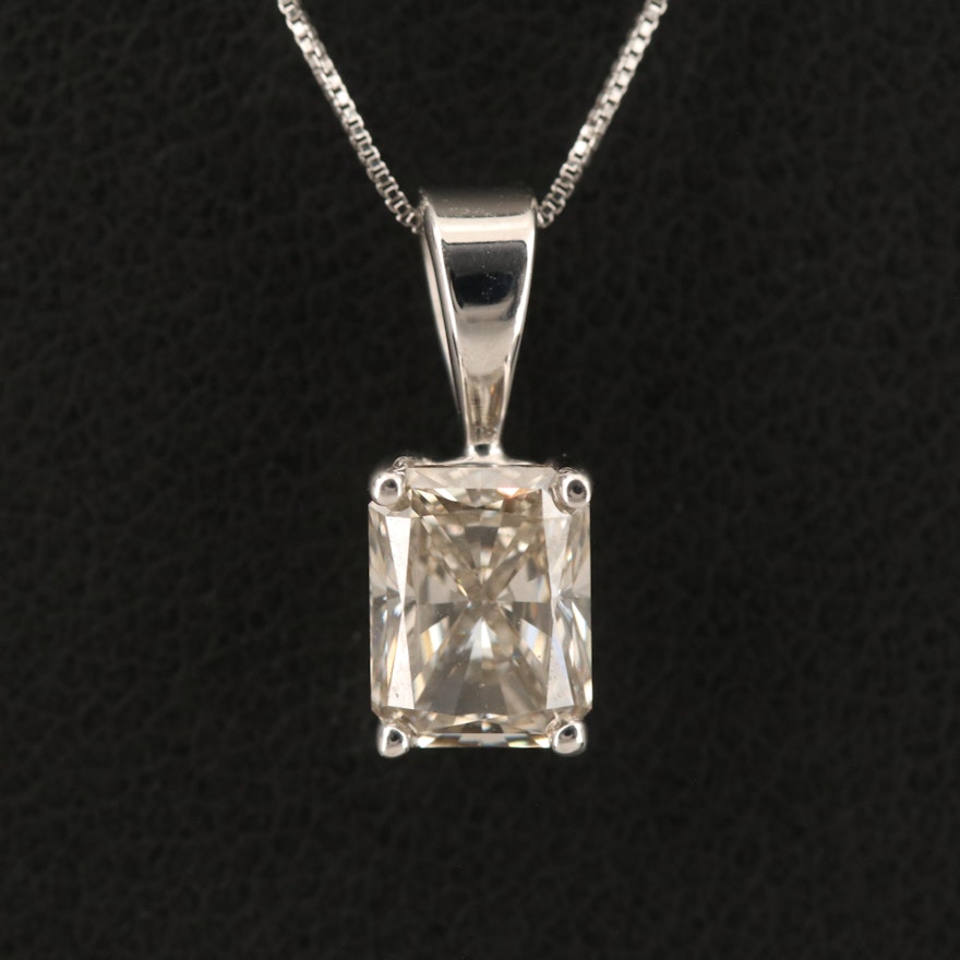 14K 0.90 CT Lab Grown Diamond Pendant Necklace