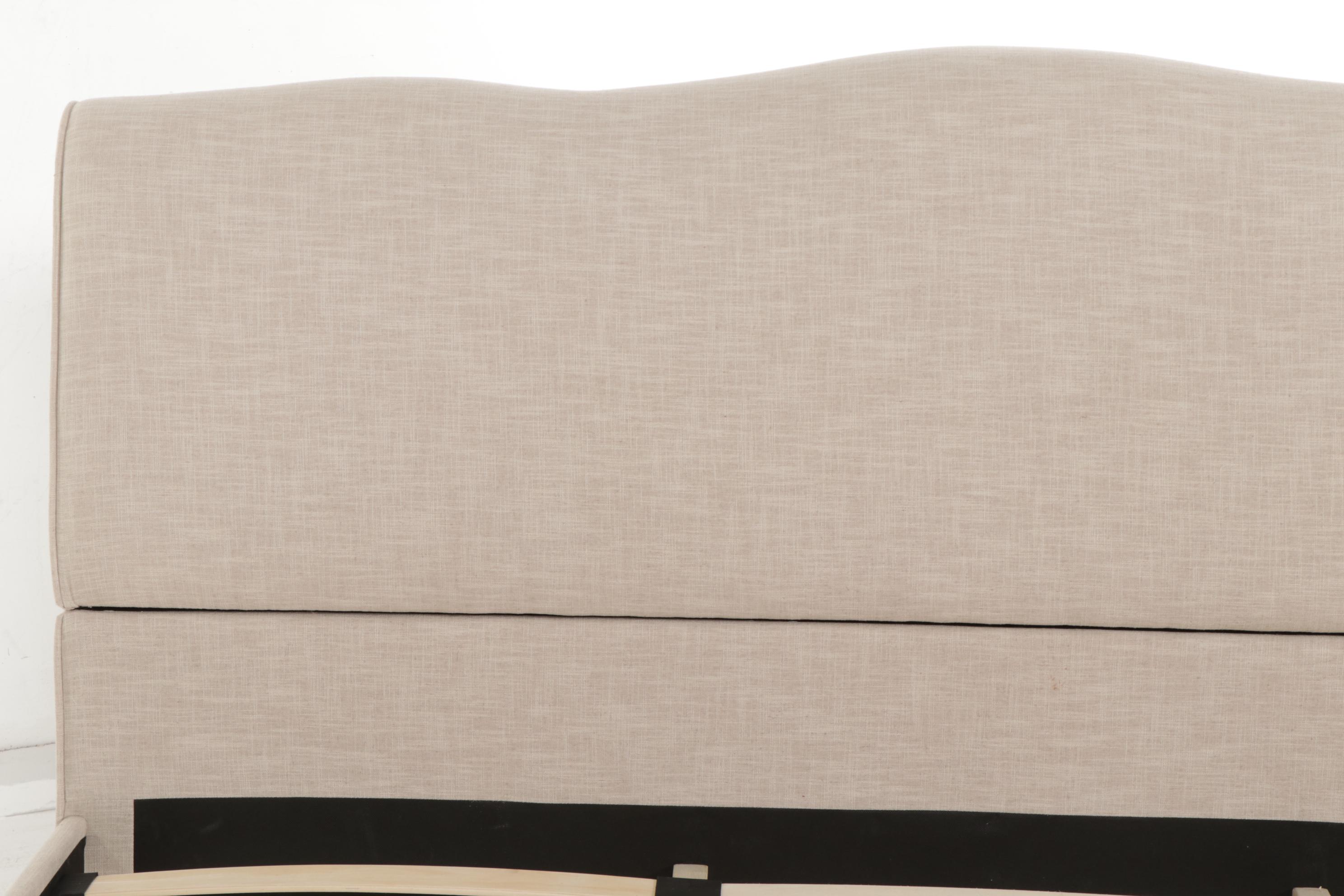 Contemporary Baxton Studio Upholstered King Size Platform Bed