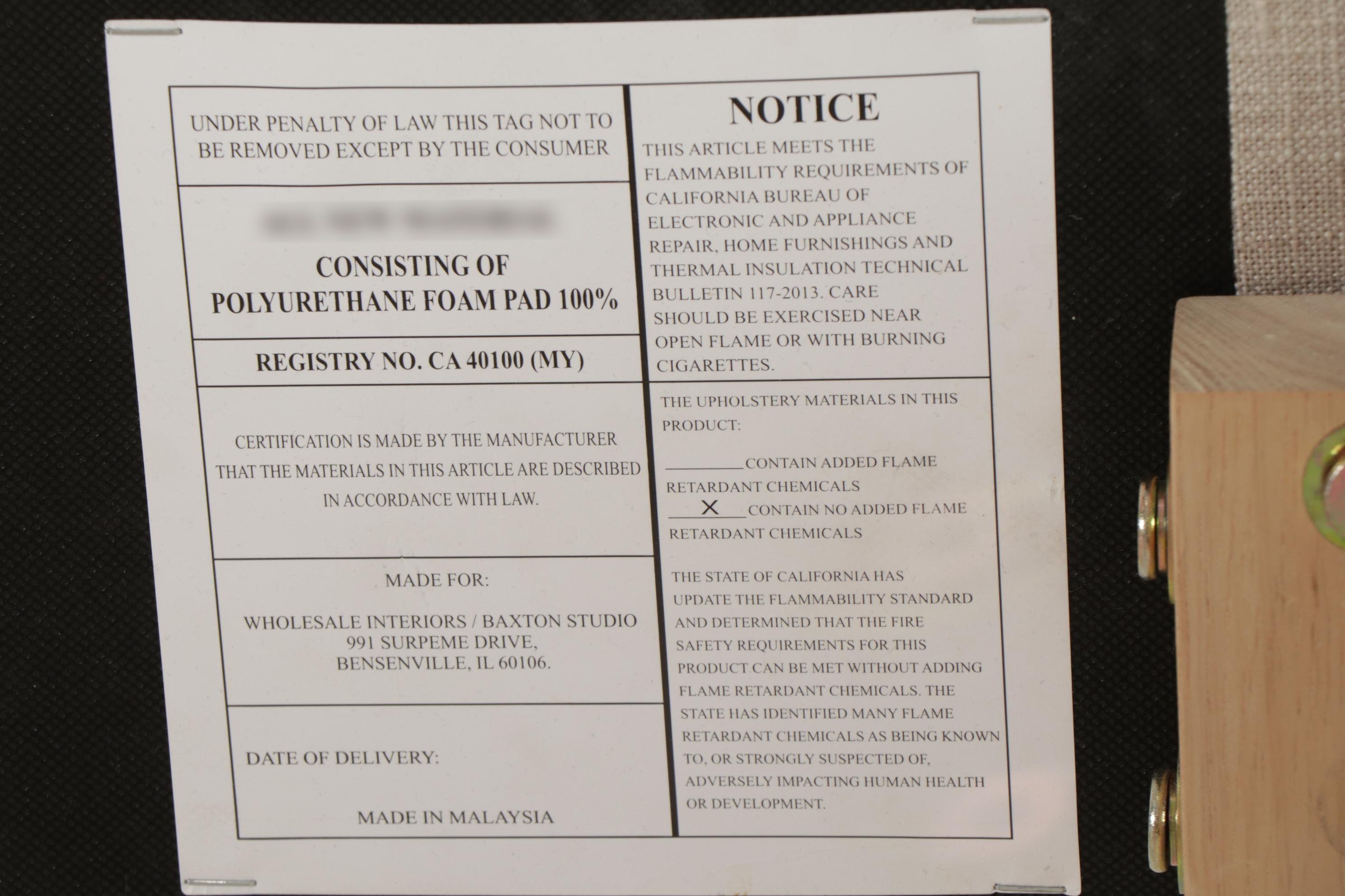 Contemporary Baxton Studio Upholstered King Size Platform Bed