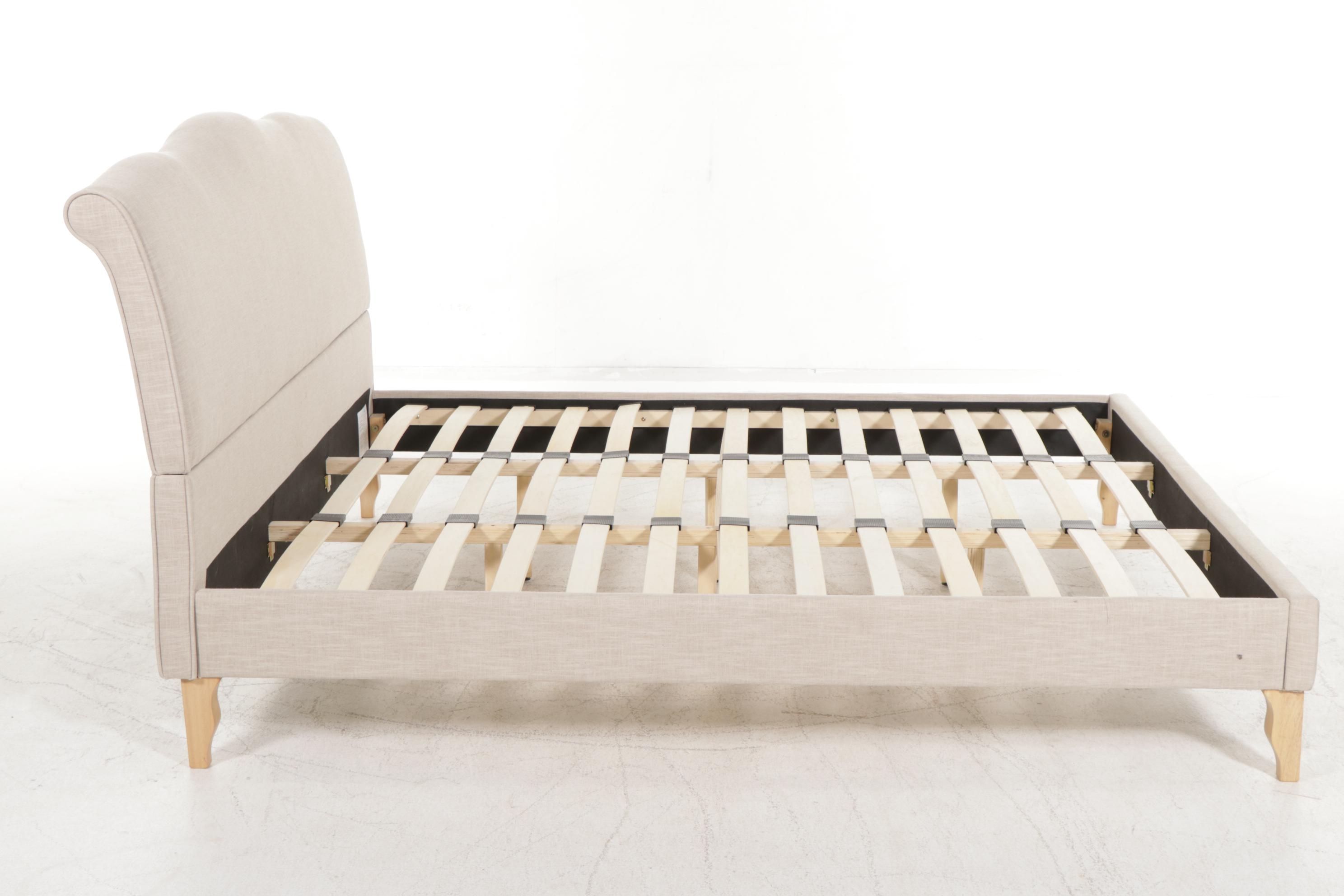 Contemporary Baxton Studio Upholstered King Size Platform Bed