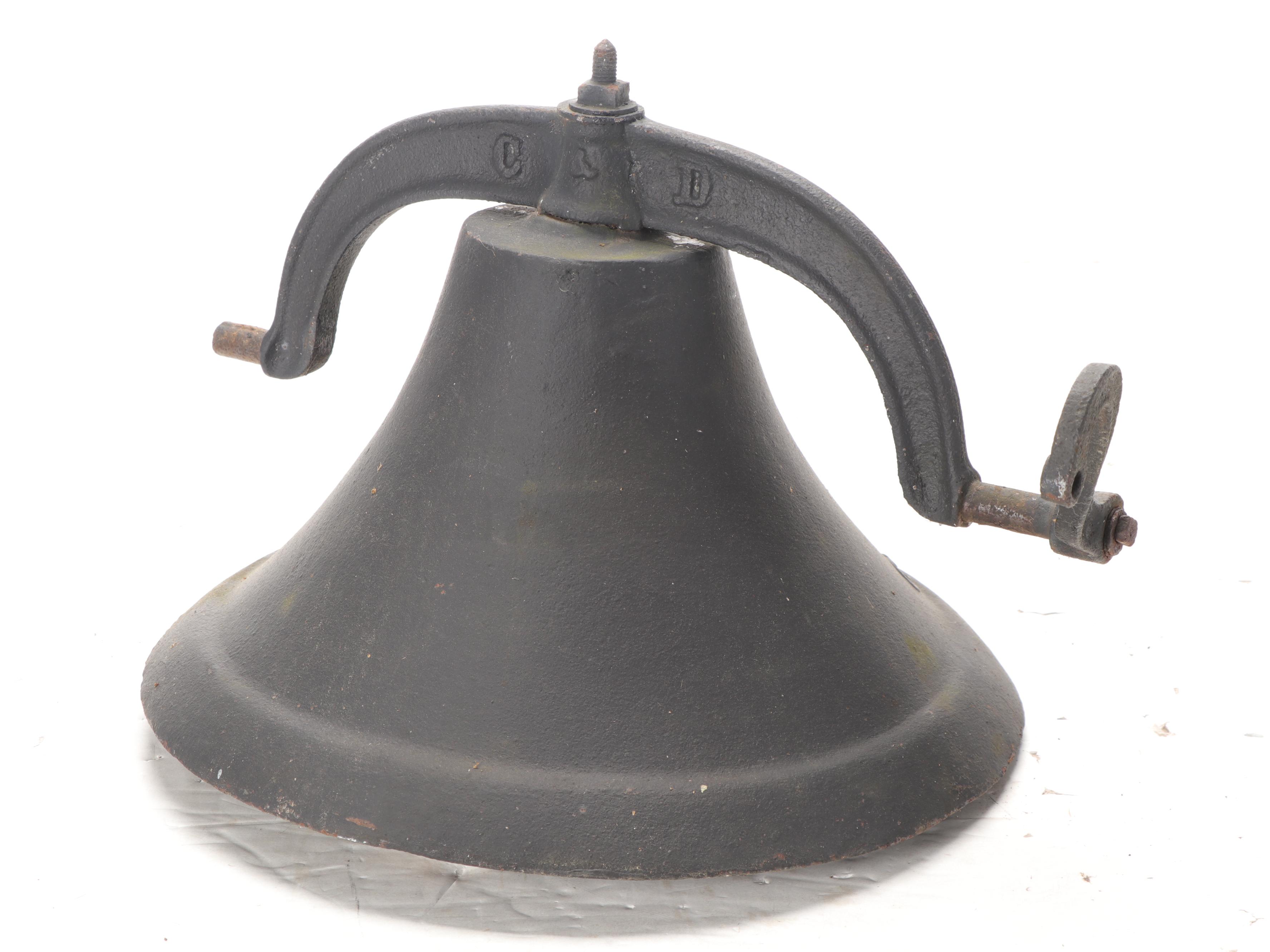 Fredericktown Ohio C&D Cast Iron Bell, 19th Century