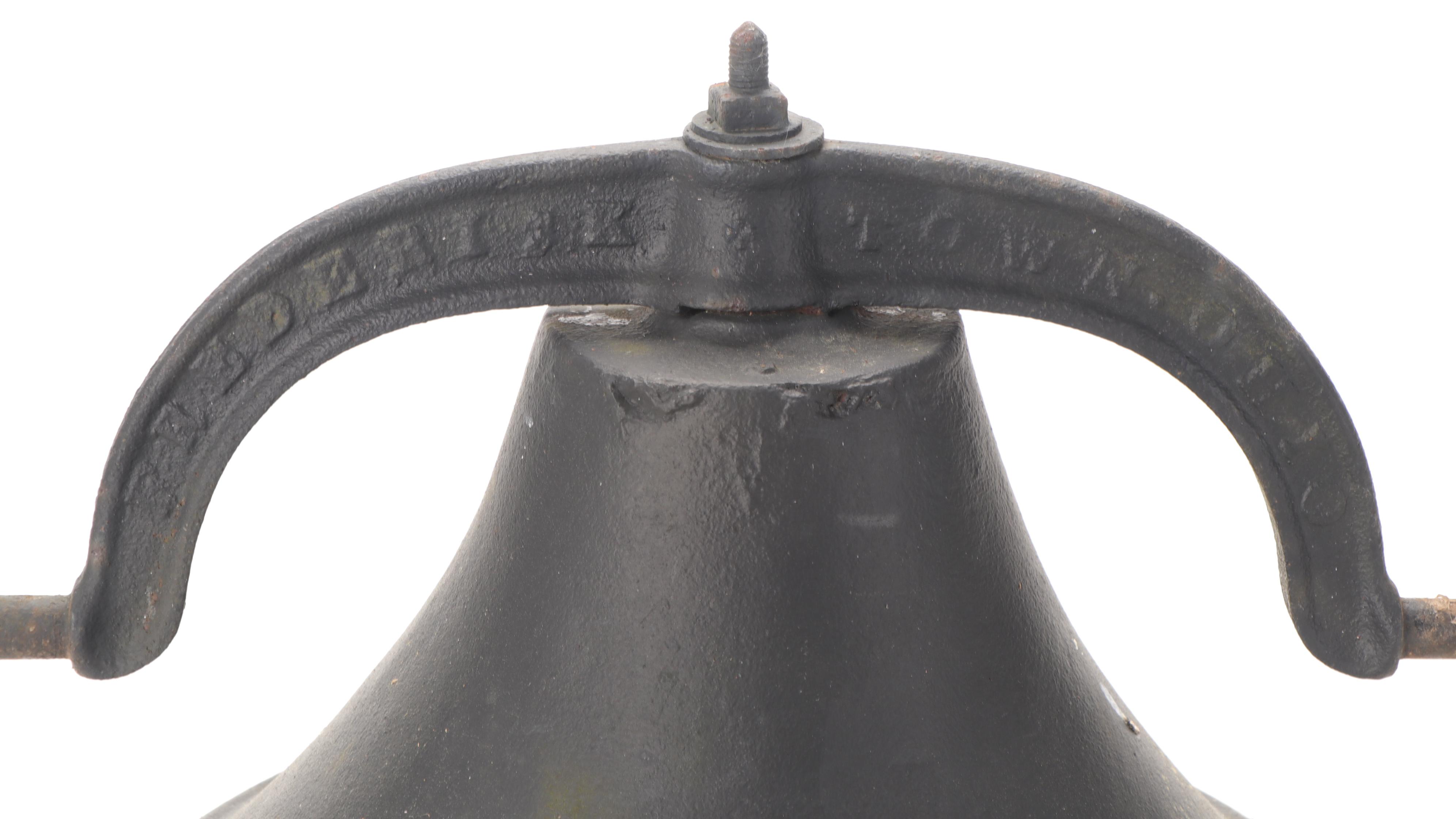 Fredericktown Ohio C&D Cast Iron Bell, 19th Century