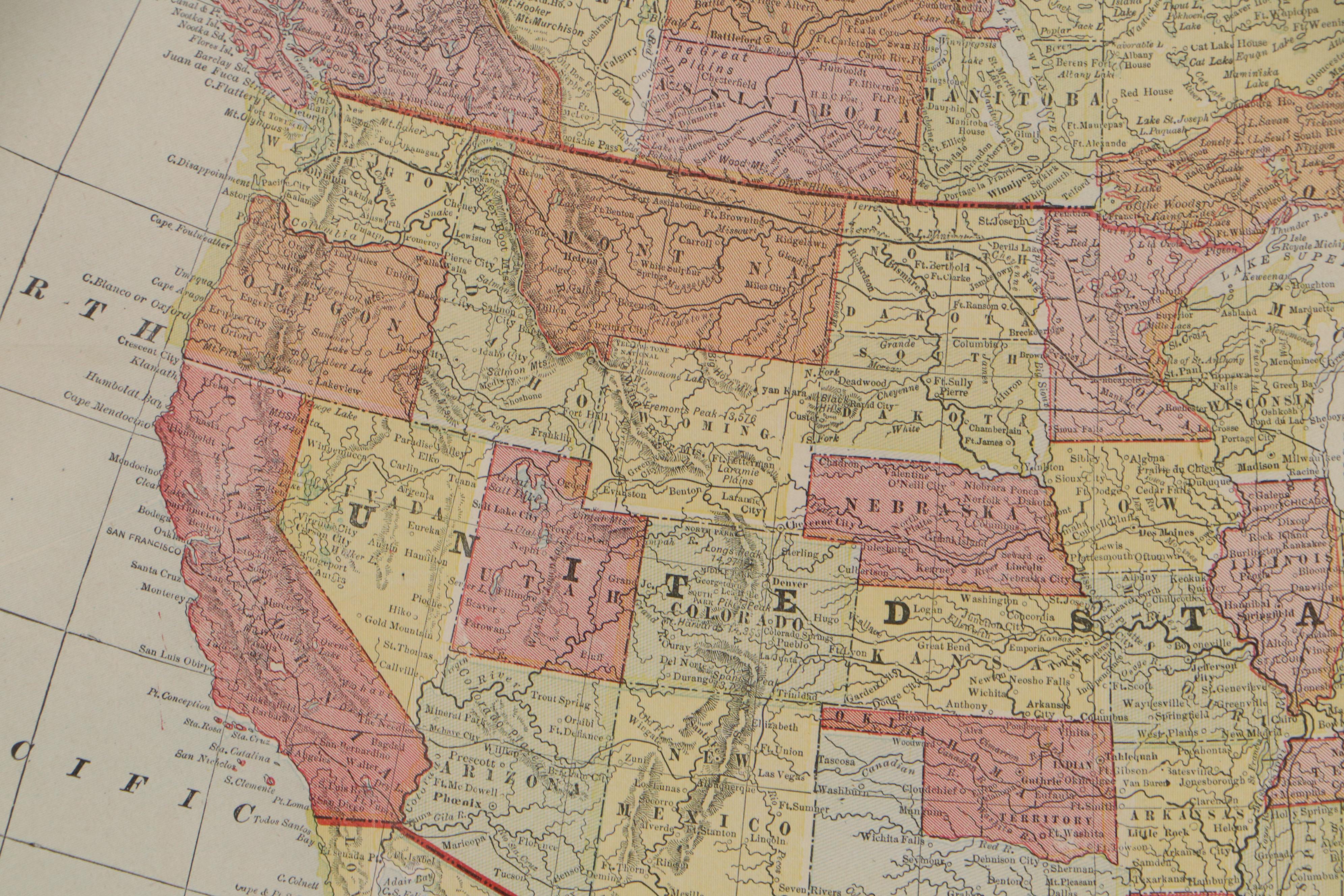 Copperplate Engraving of North America